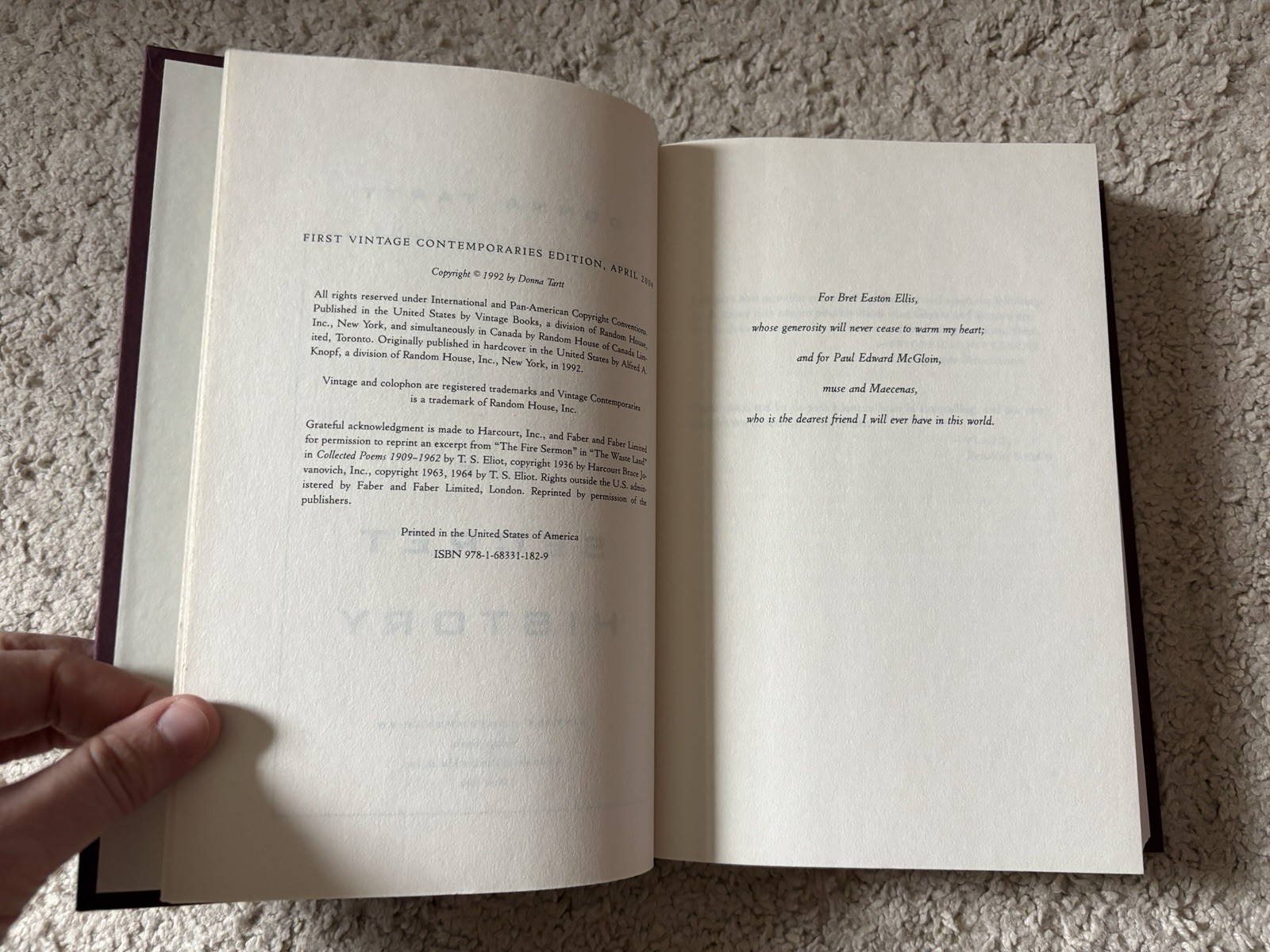 The Secret History by Donna Tartt- BOTM Book of the Month Hardcover Bestseller