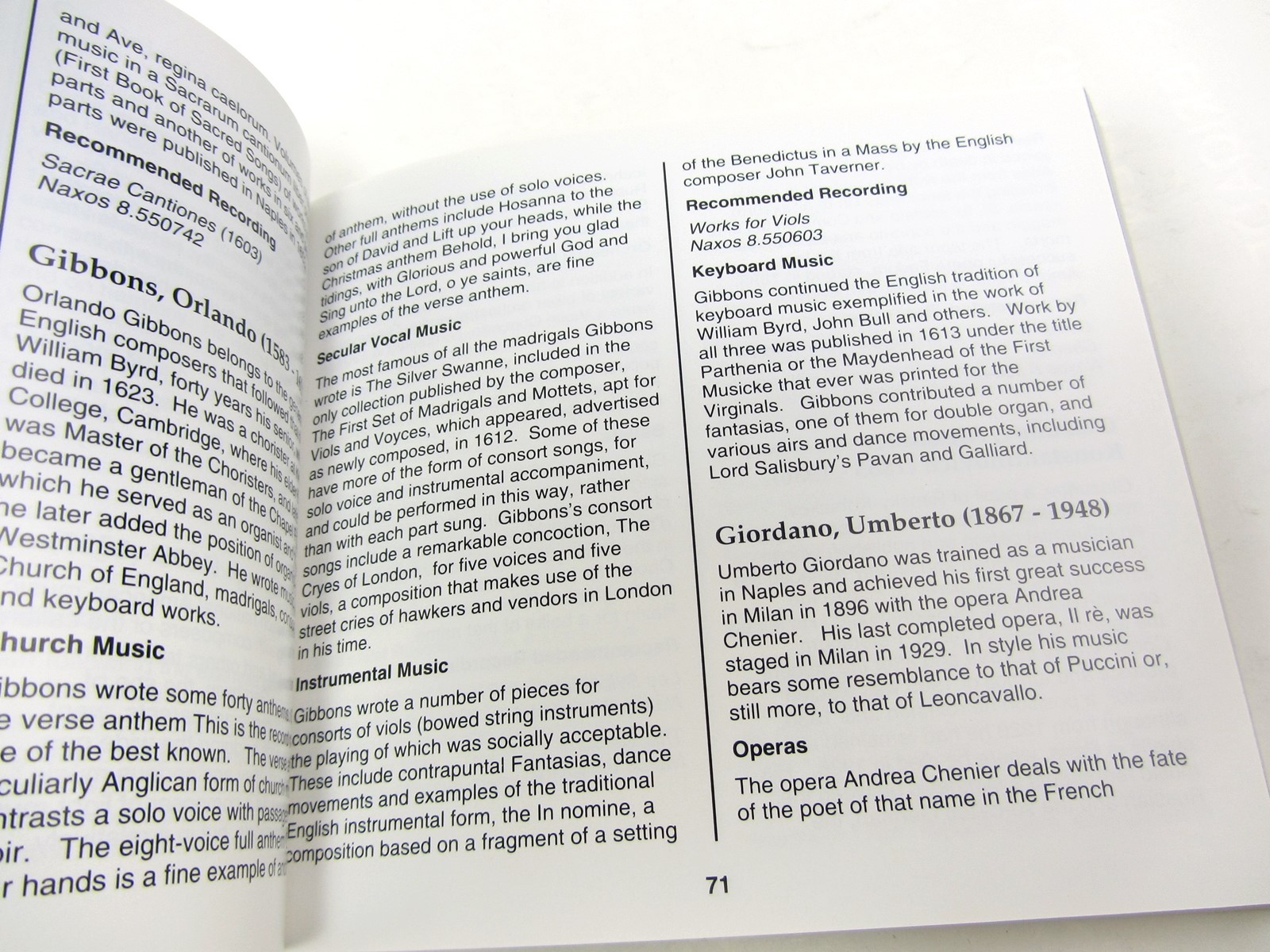 THE ABC of Classical Music Composers & Work by Keith Anderson 269 pages 5.5″x5