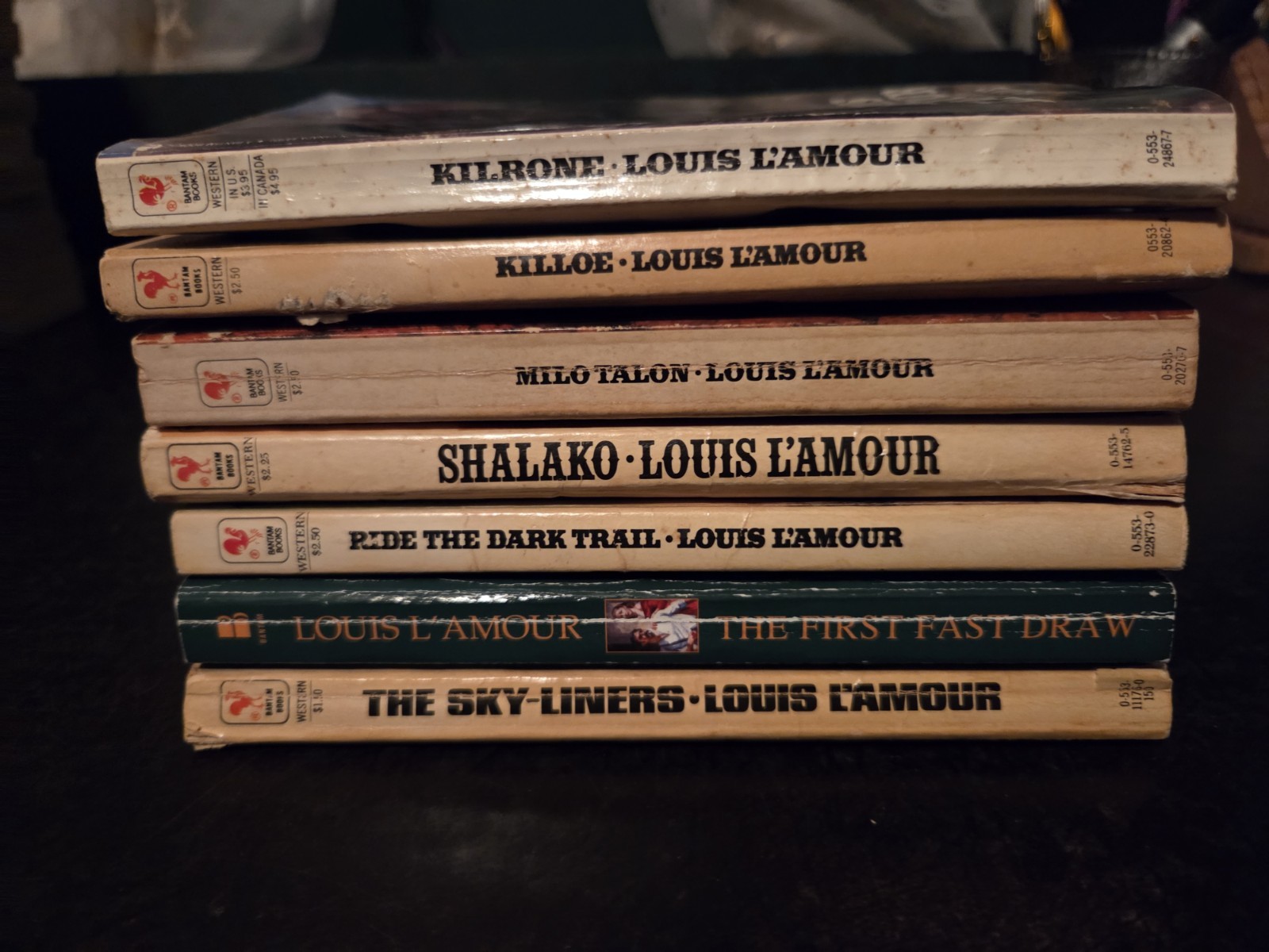 Louis L’Amour Western Adventure PB Lot of 7. Milo Talon Shalako Killoe Kilrone