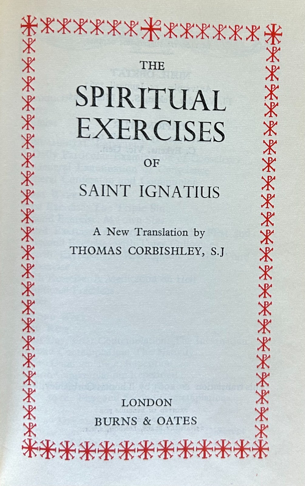 The Spiritual Exercises of Saint Ignatius, Corbishley tr., Gift edition with DJ