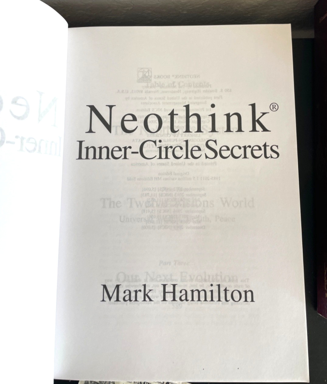 NEOTHINK. Volumes 1 & 2 & 3. MARK HAMILTON. Dr. Frank Wallace. neo-tech