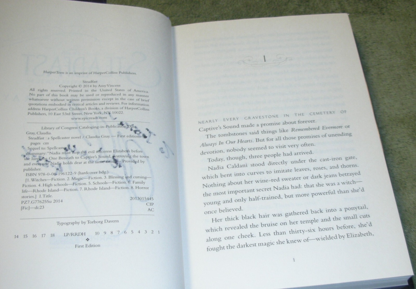 SIGNED ~ STEADFAST by Claudia Gray 2014 HC/DJ ~ 1st Edition 1st Print + Cover