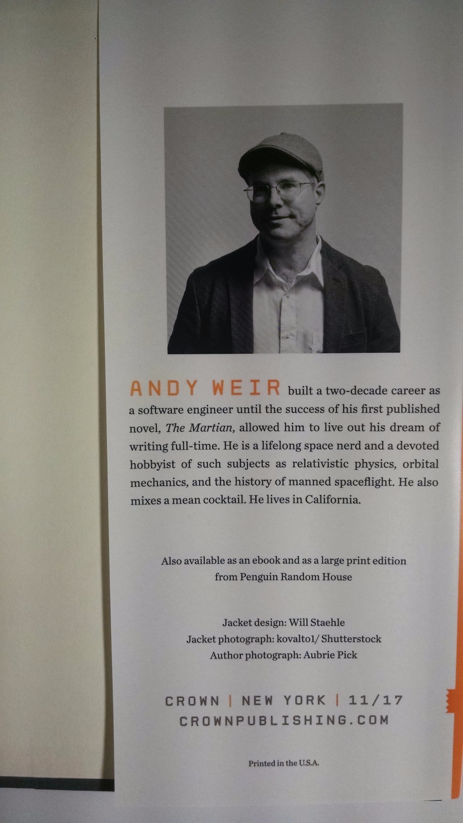 SIGNED Artemis by Andy Weir, Hardcover, autographed, new with event photos