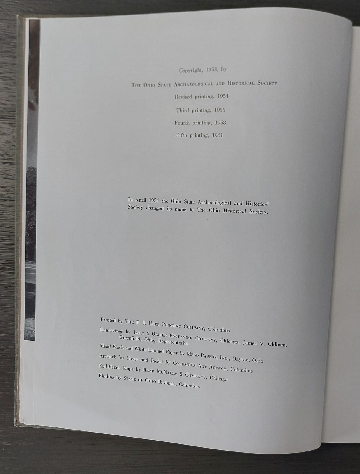 Vintage 1961 „A History of Ohio“ Roseboom/Weisenburger Hardcover