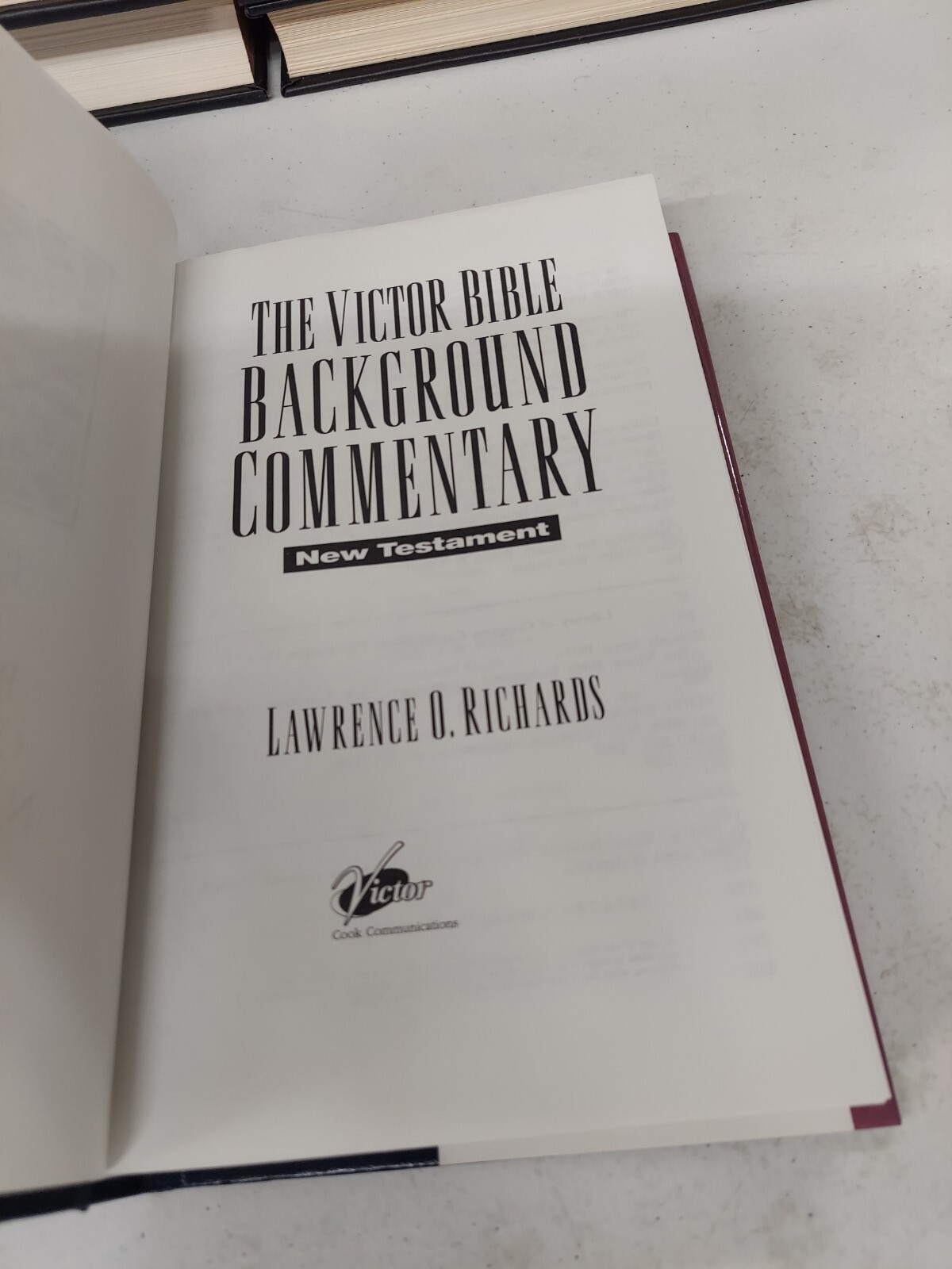 1994 The Victor Bible Background Commentary New Testament By Lawrence Richards