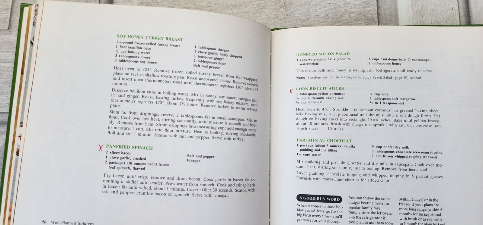 1973 Betty Crocker’s Money-Saving Dinners hardcover cookbook 76 pages budget