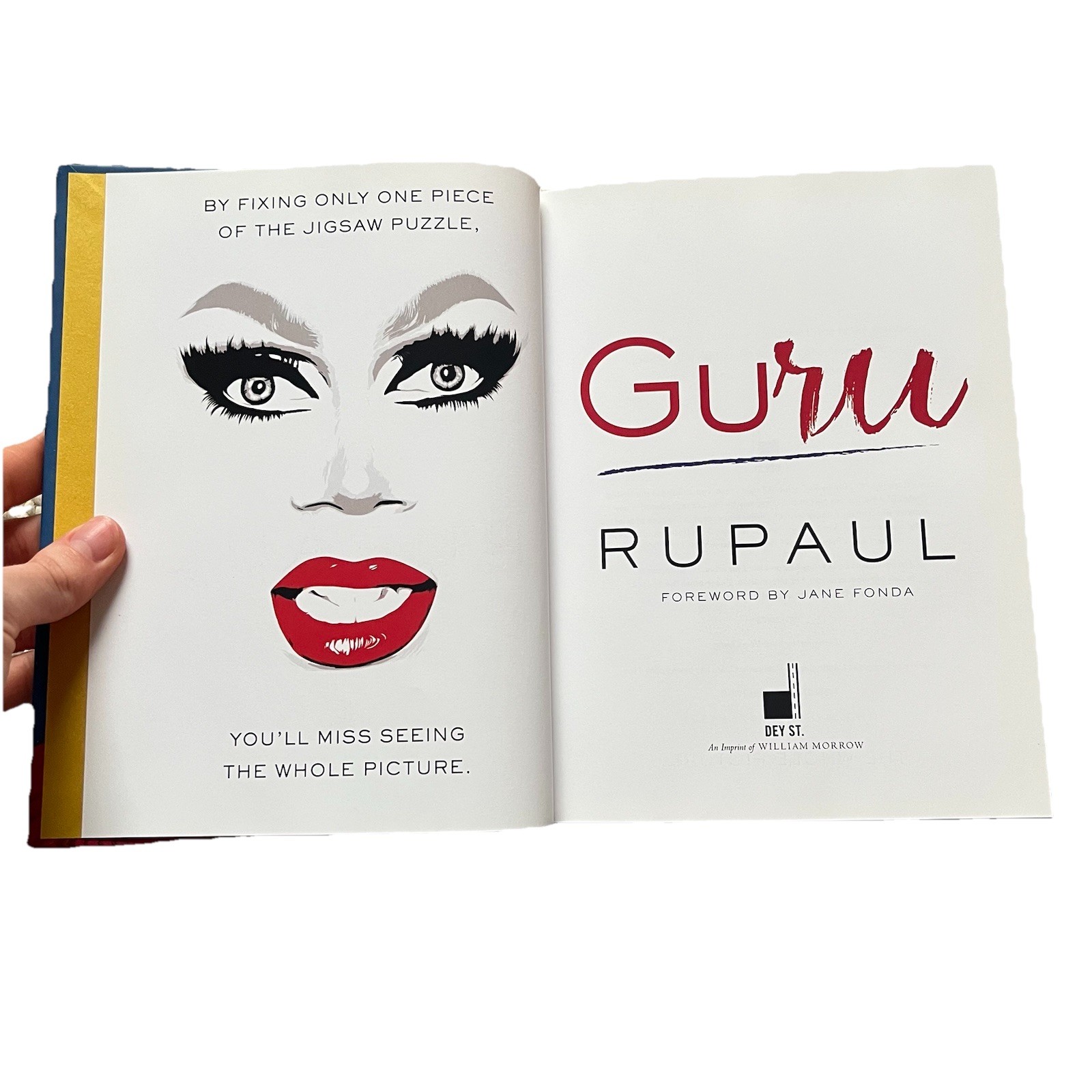 RuPaul GuRu Hardcover Book Dey St. 2018 Foreword by Jane Fonda