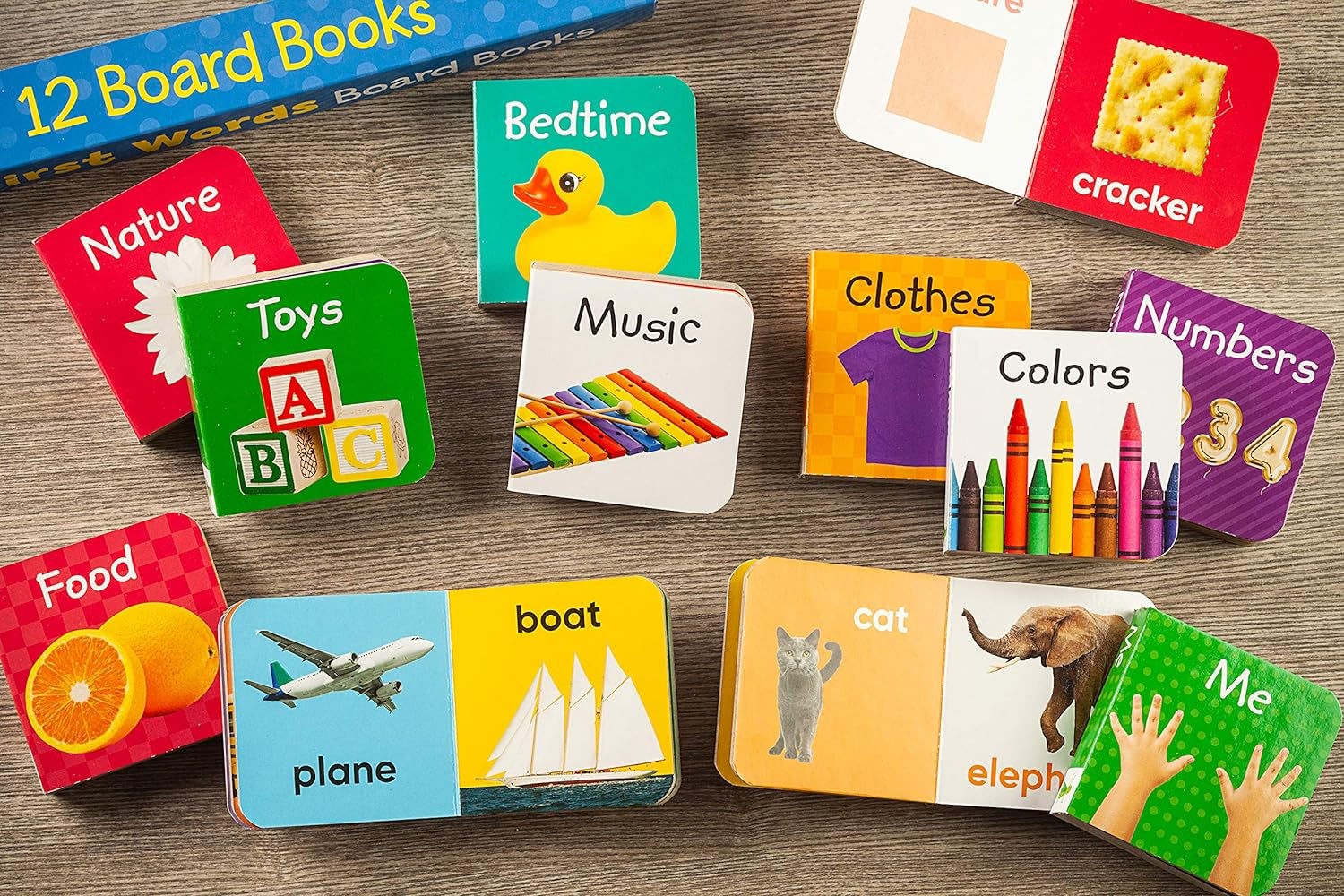 First Words 12 Mini Board Book Set for Early Learning