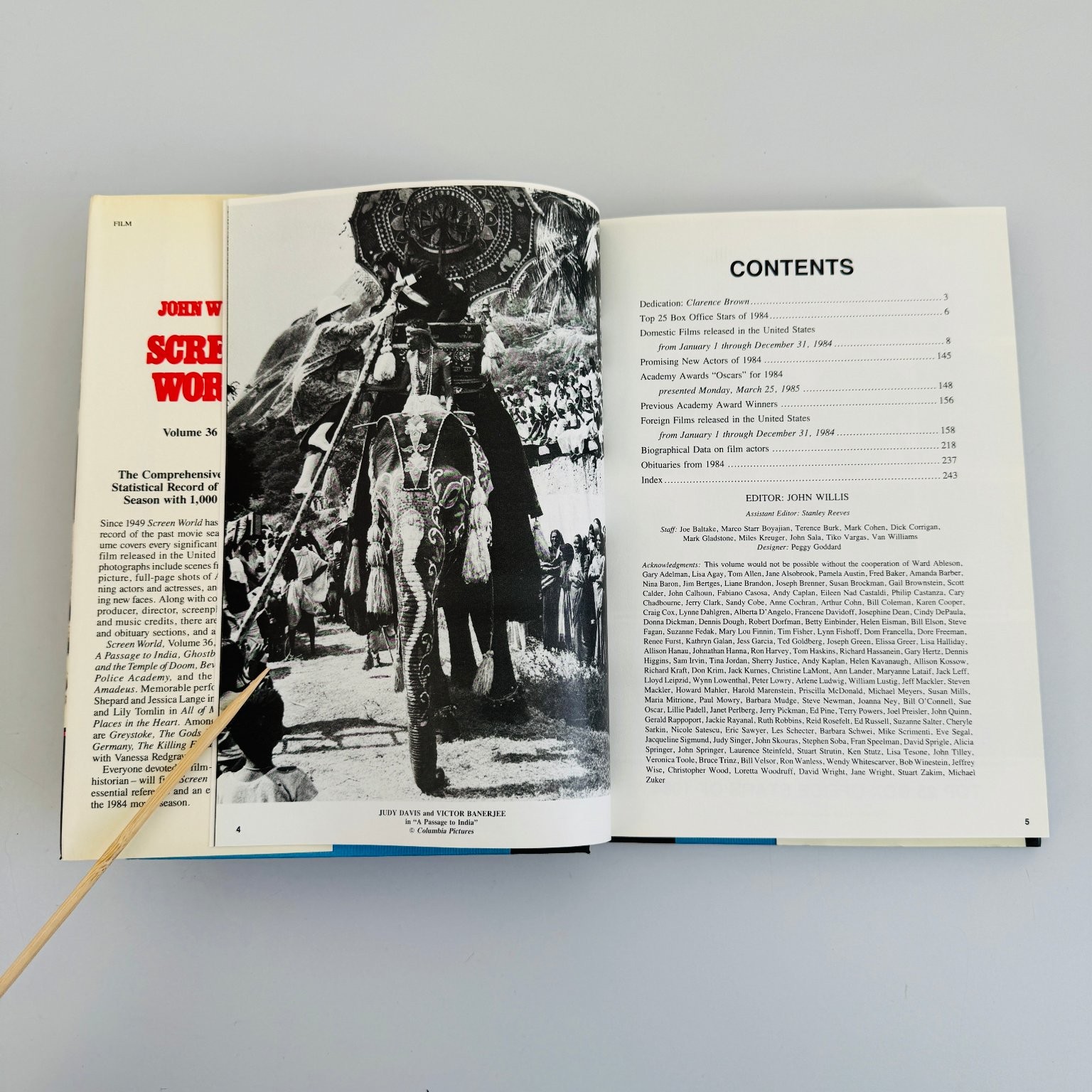 Screen World 1985 John Willis Film Annual Volume 36 Hardcover Crown