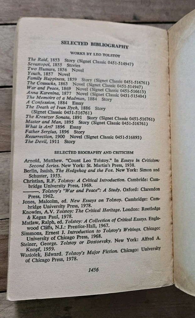 1968. WAR AND PEACE | 1st SIGNET CLASSICS Print By Leo Tolstoy & Ann Dunnigan SC