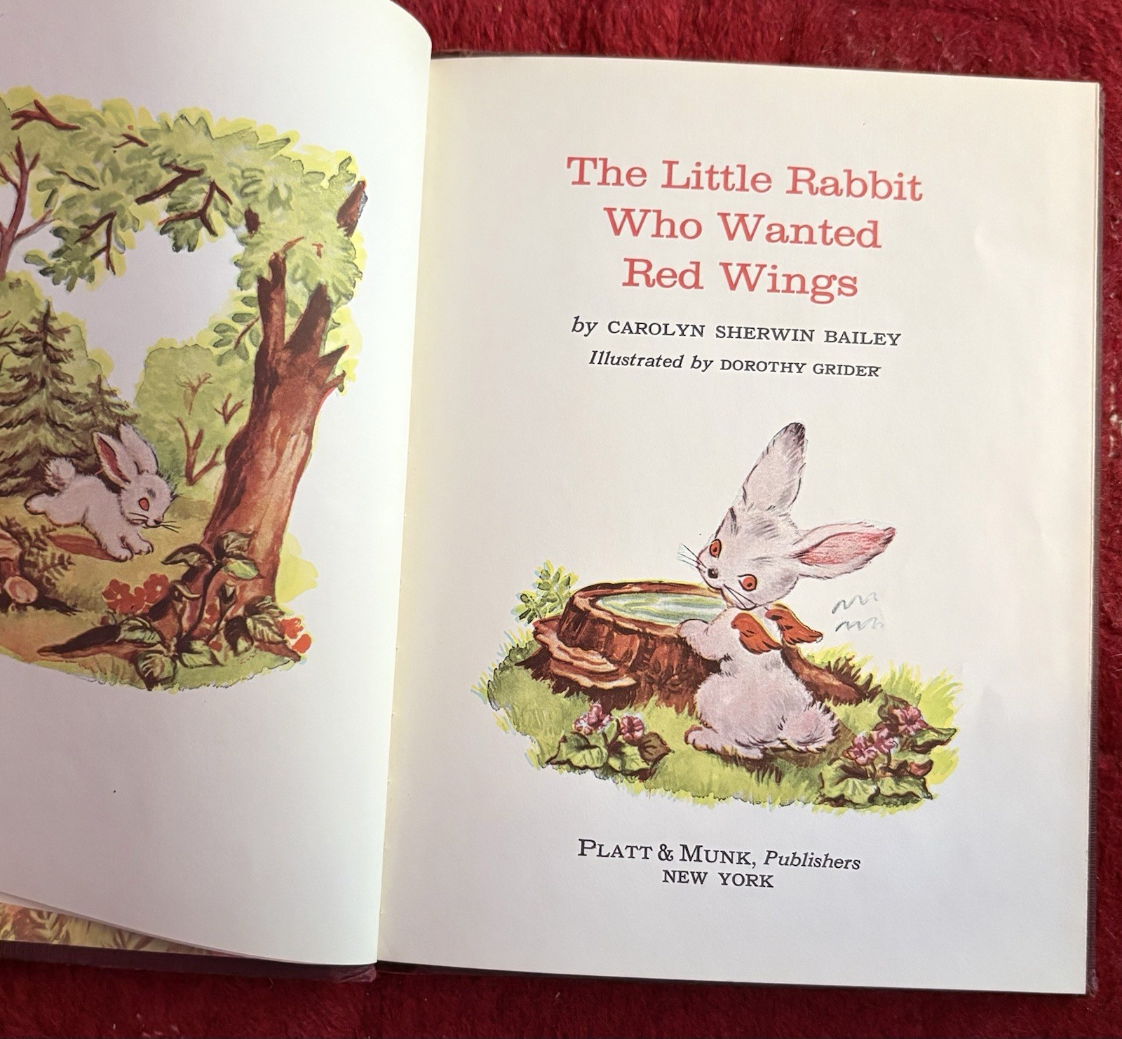 The Little Rabbit Who Wanted Red Wings by Carolyn Sherwin Bailey P&M 1961