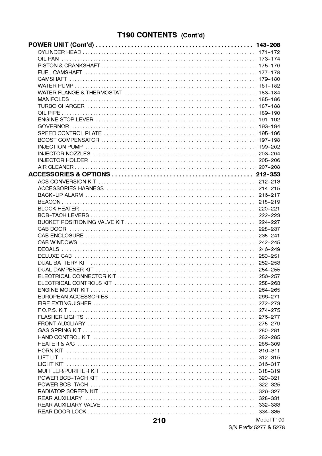 BOBCAT T190 Parts Manual 2004 SN 527711001 Up – STEEL WIRE BOUND – TOUGH COVERS