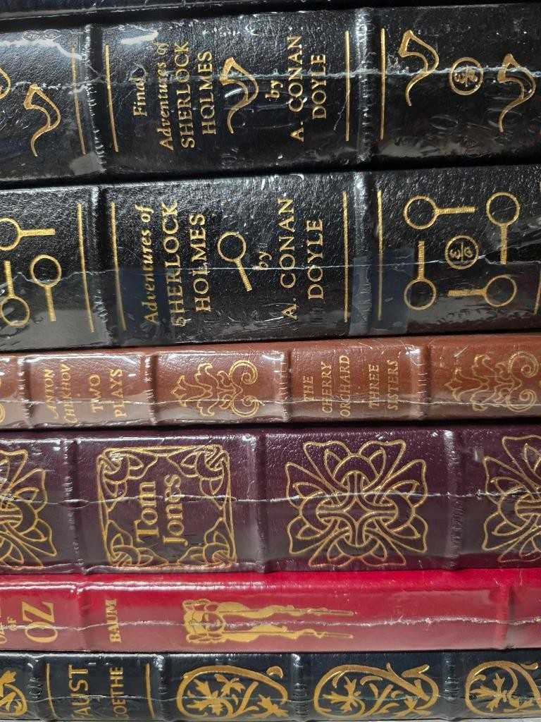 LOT OF 21 EASTON PRESS BOOKS CLASSICS SHERLOCK HOLMES STEINBECK FAUST SEALED