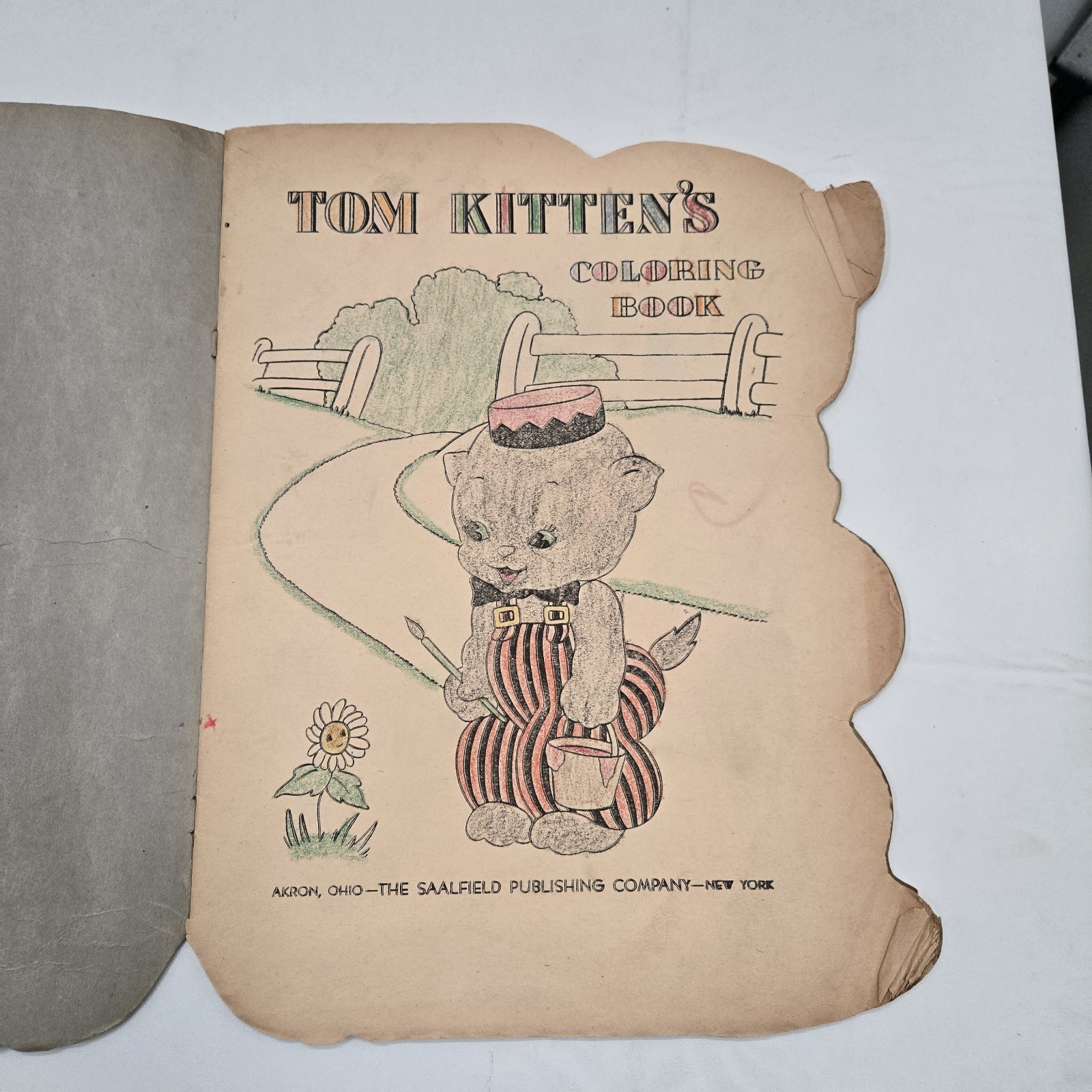Tom Kitten’s Coloring Book Vintage 1940’s Kids Used See Description