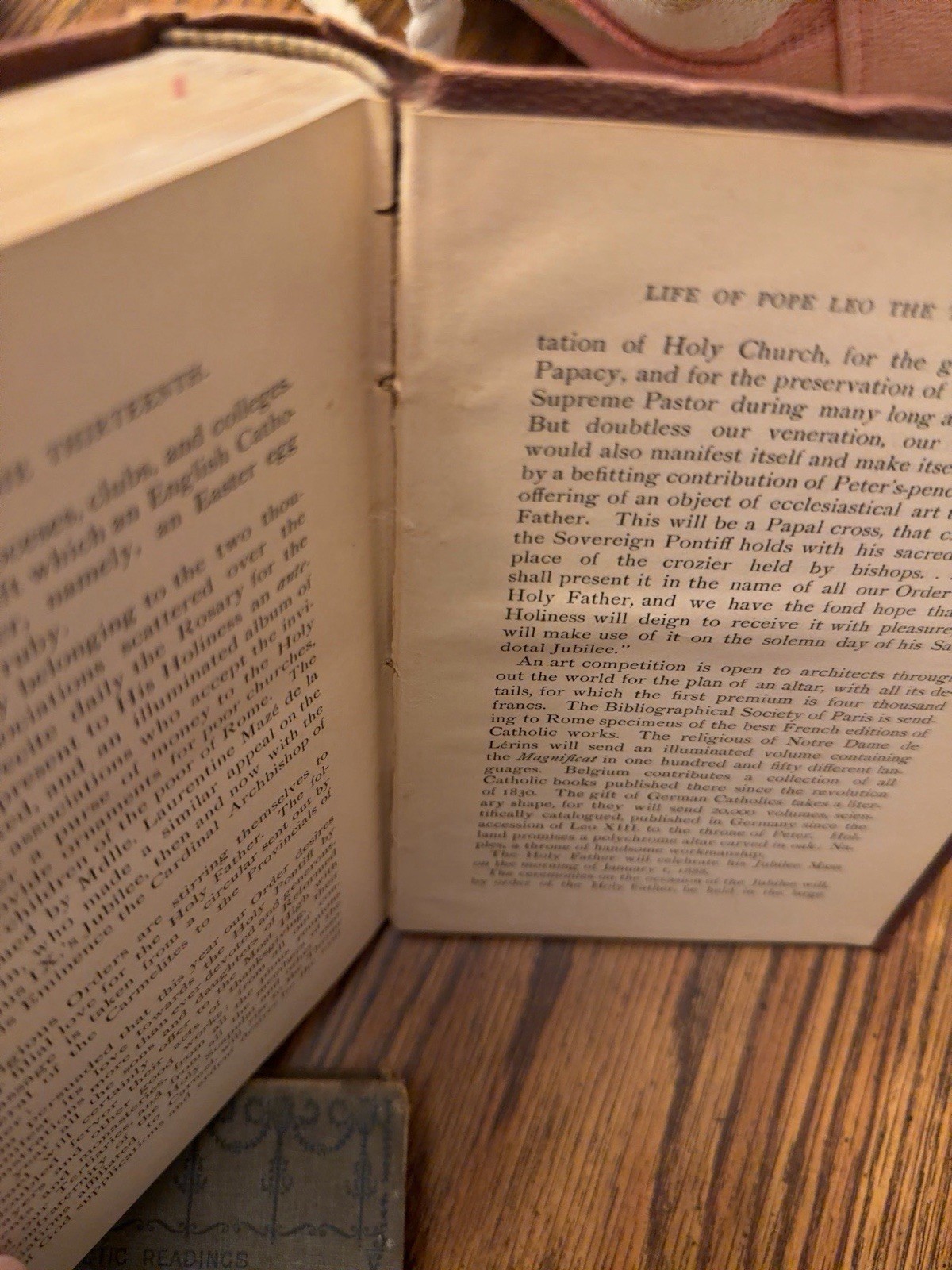 1888 Life of Pope Leo XIII Golden Jubilee Edition Illustrated Catholic Antique