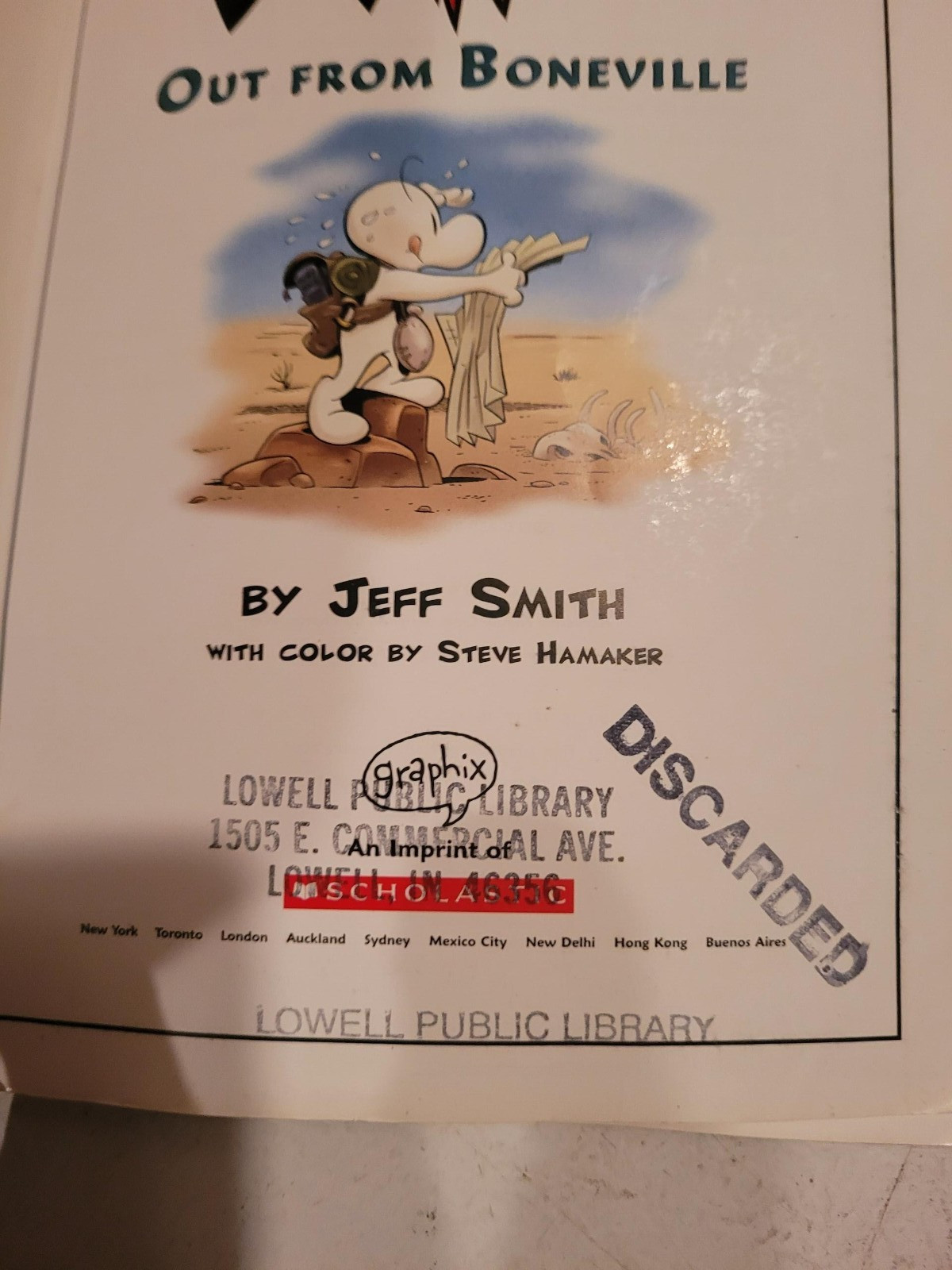 A Must Of Fans Of Jeff Smith A Bone Graphic Novel Book EX-Library Book