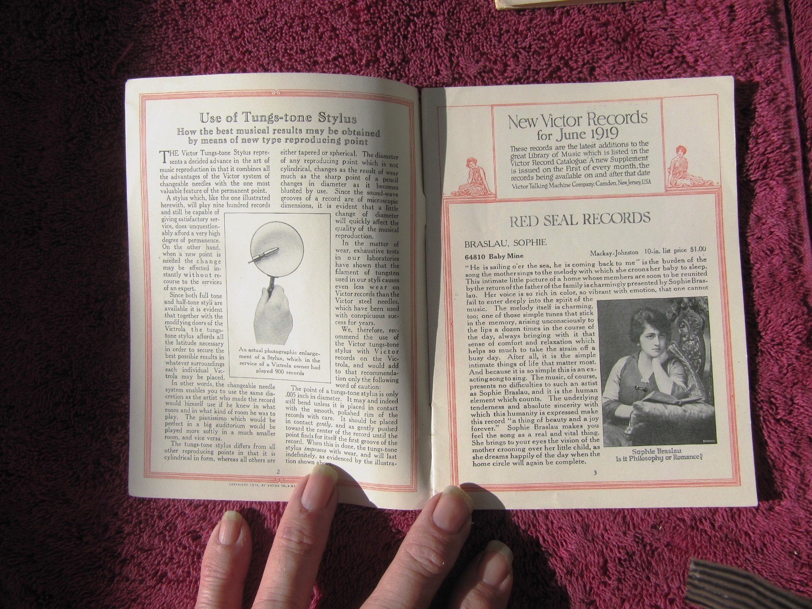 New VICTOR RECORDS June 1919 SPANISH DANCE Victrola Monthly Supplement CATALOG