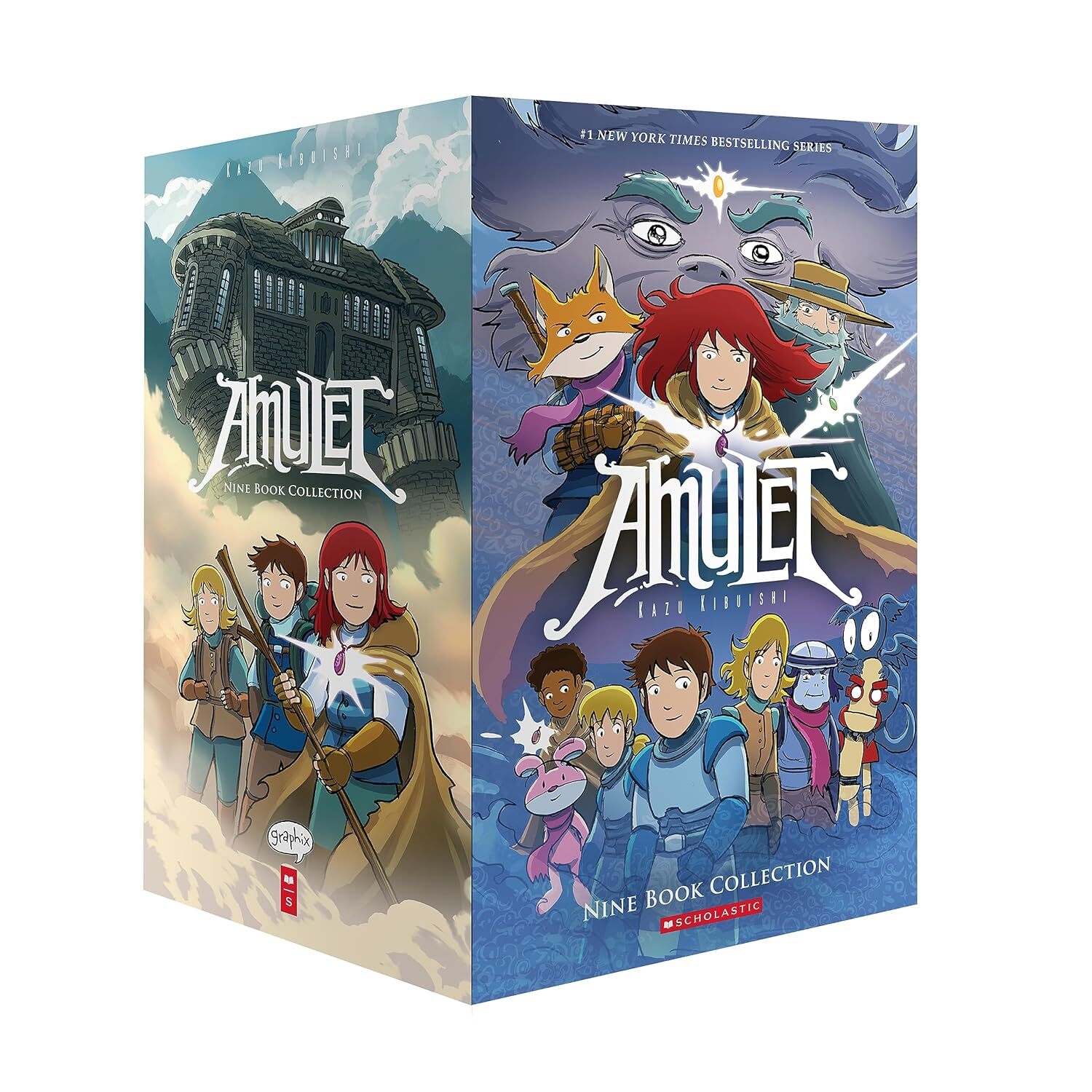 Amulet #1-9 Box Set by Kazu Kibuishi NEW Paperback_Boxset(300gm)