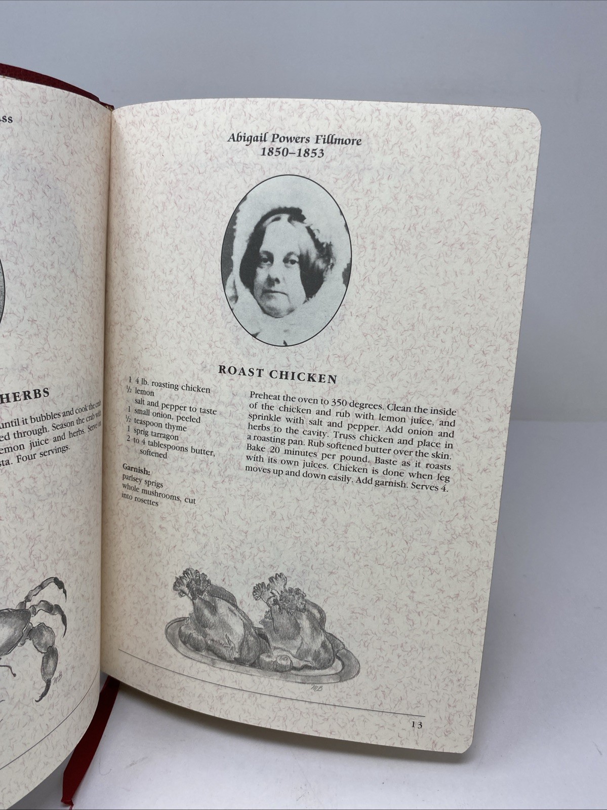 The Congressional Club Cook Book 1993 Red Faux Leather Cookbook
