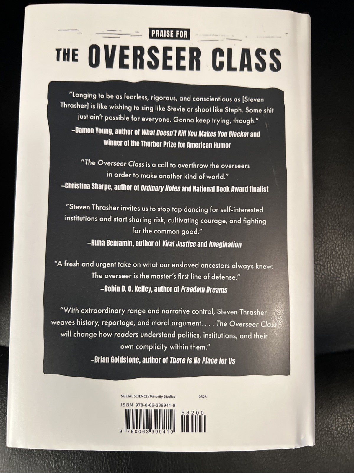 The Overseer Class : A Manifesto by Steven W. Thrasher NEW HC DJ