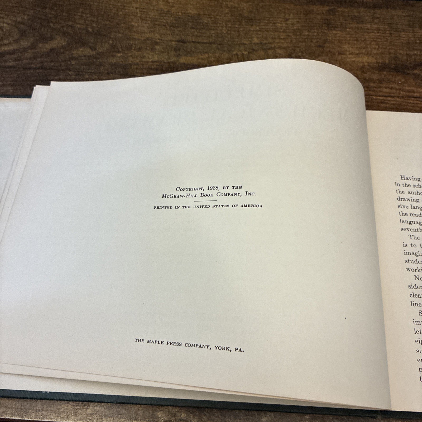 SIMPLIFIED MECHANICAL DRAWING Thurman Crook 1928 First Edition Third Impression