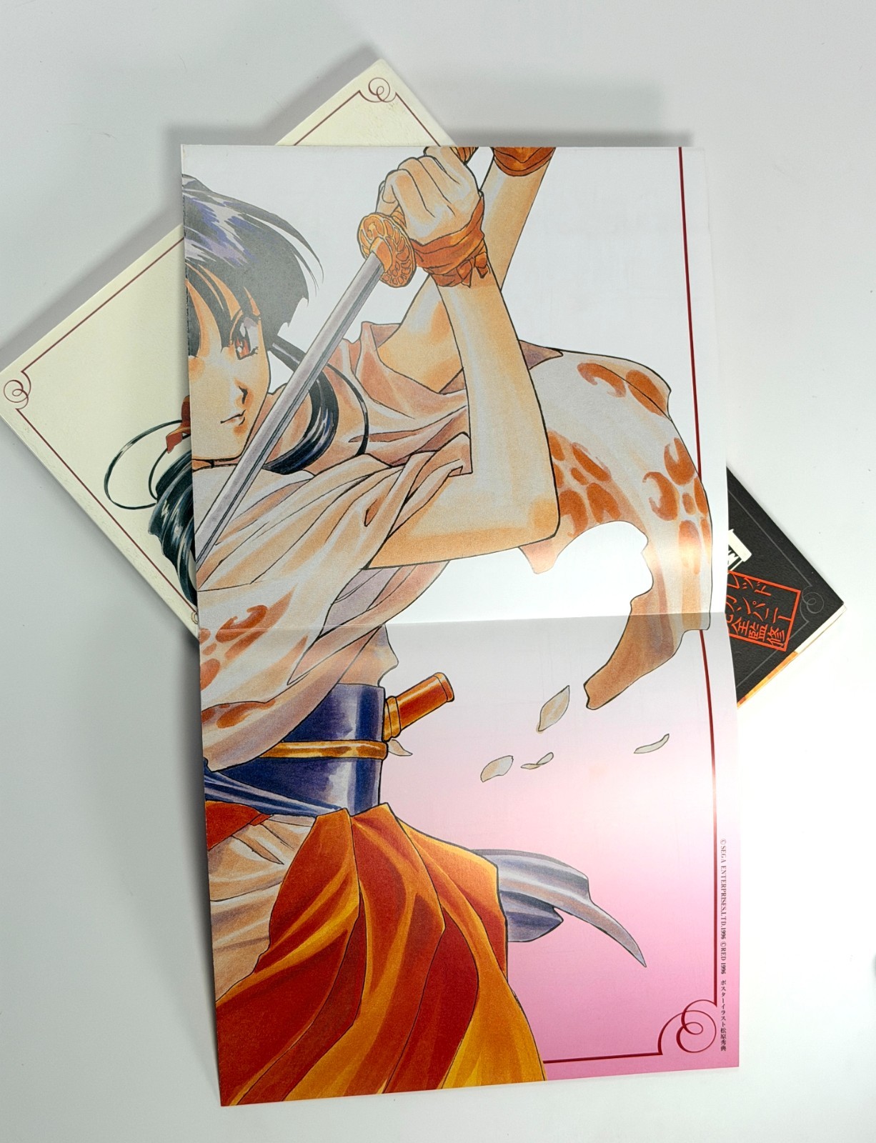 Sakura Wars Art Book w/ Poster & Reg Card Japan SoftBank Anime Rare