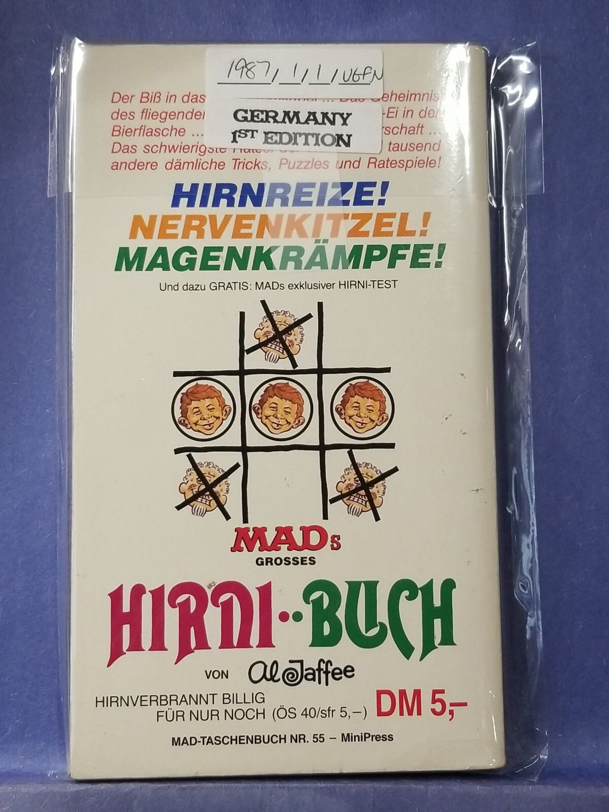 GERMAN MAD Magazine Paperback Book: #55 Deutsches Taschenbuch 1987 1st VGFN
