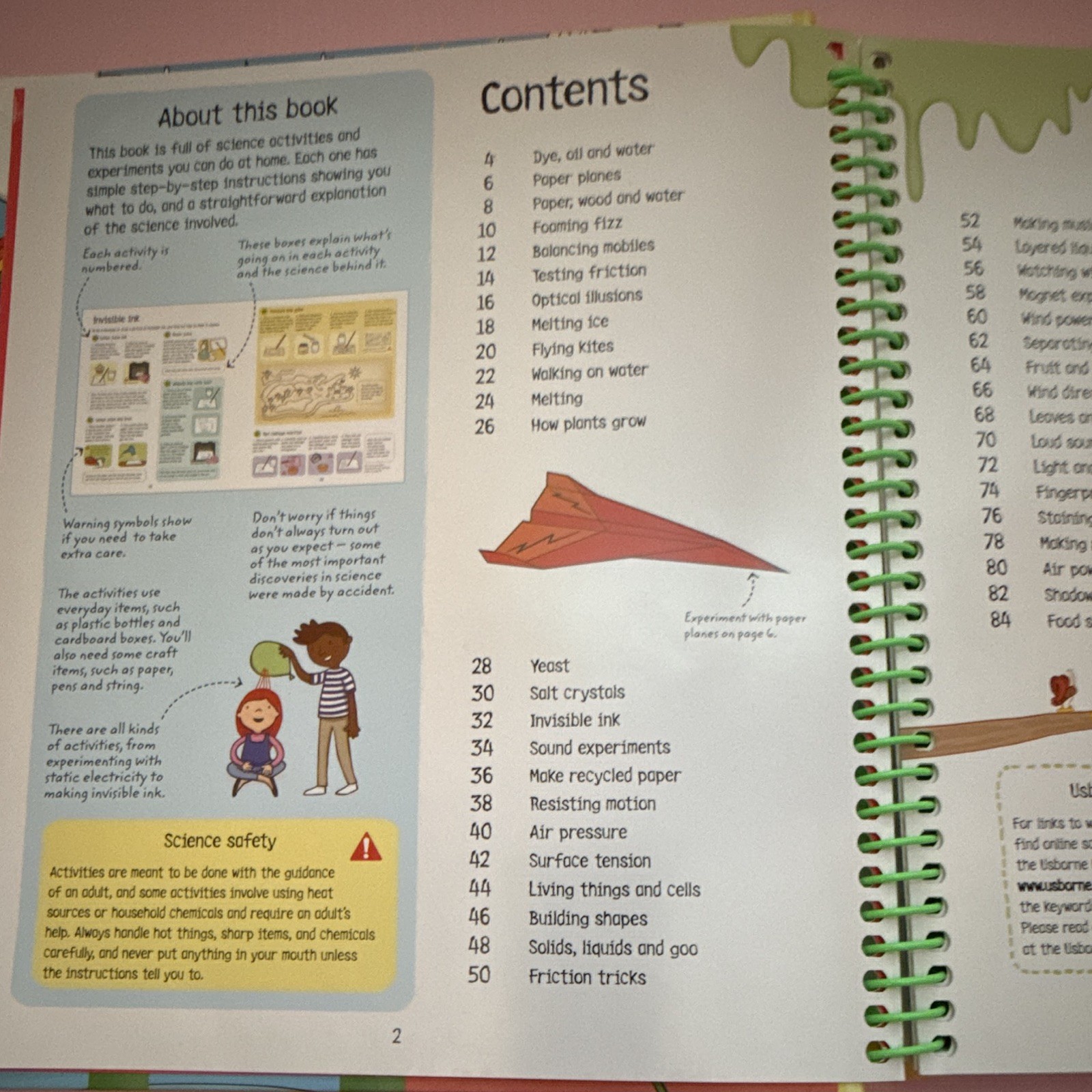 Usborne Activities 365 Science Activities Spiral Bound Illustrated Ages 4-8