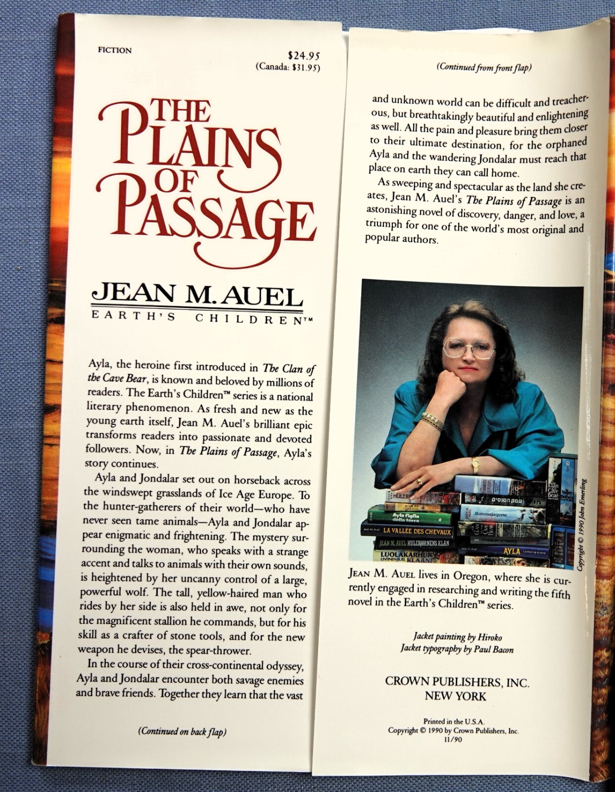 Earth’s Children Ser.: The Plains of Passage by Jean M. Auel 1990 HC/DJ 1st Ed