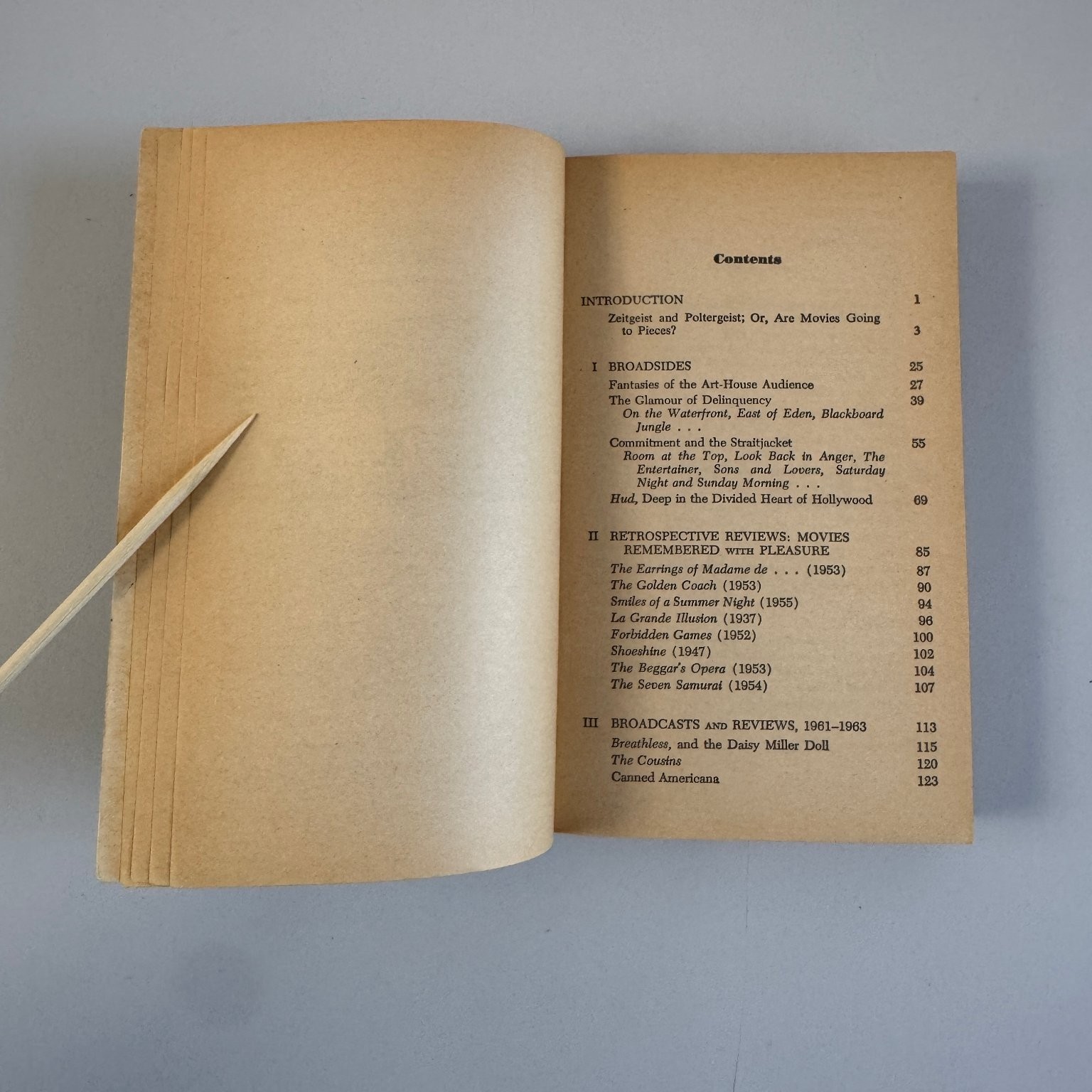 I Lost It At The Movies Pauline Kael 1966 First Bantam Edition Film Criticism
