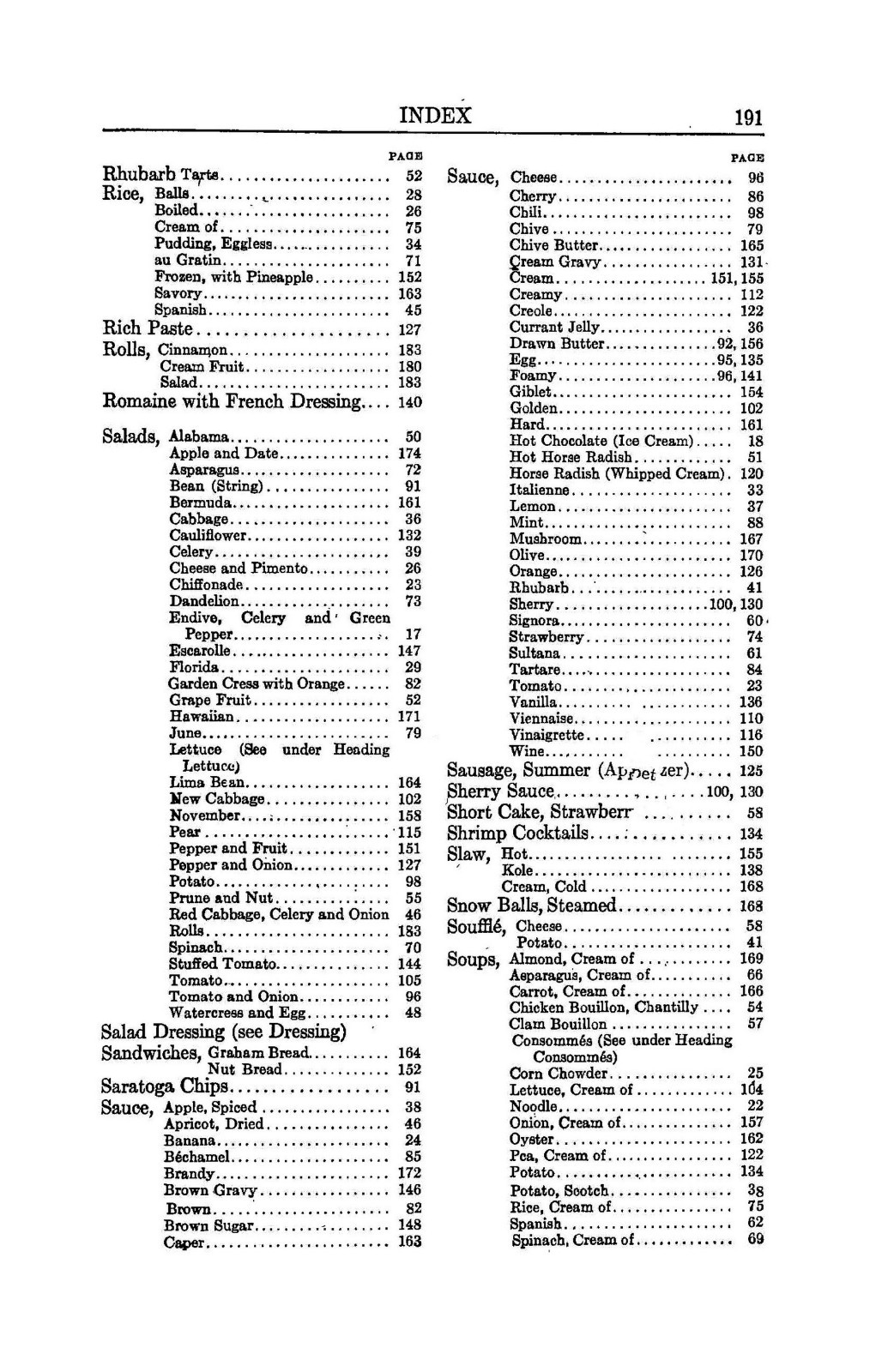 1913 Fifty Two Sunday Dinners Cook Book 191 Pages