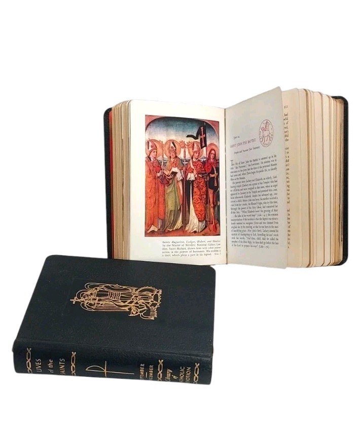 1961 Lives of the Saints, Library Catholic Devotion. Decorative, Religious Books