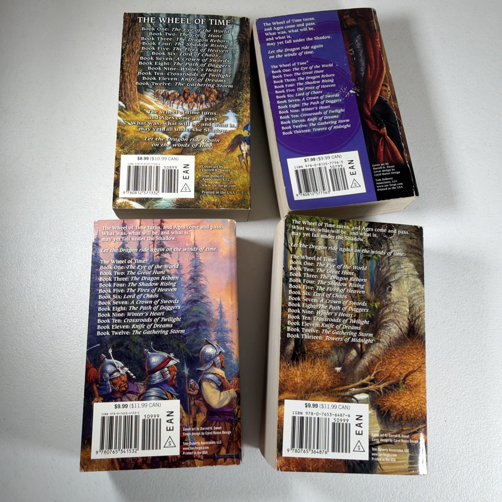 Robert Jordan Wheel of Time Fantasy Series Paperbacks 1-13 Lot