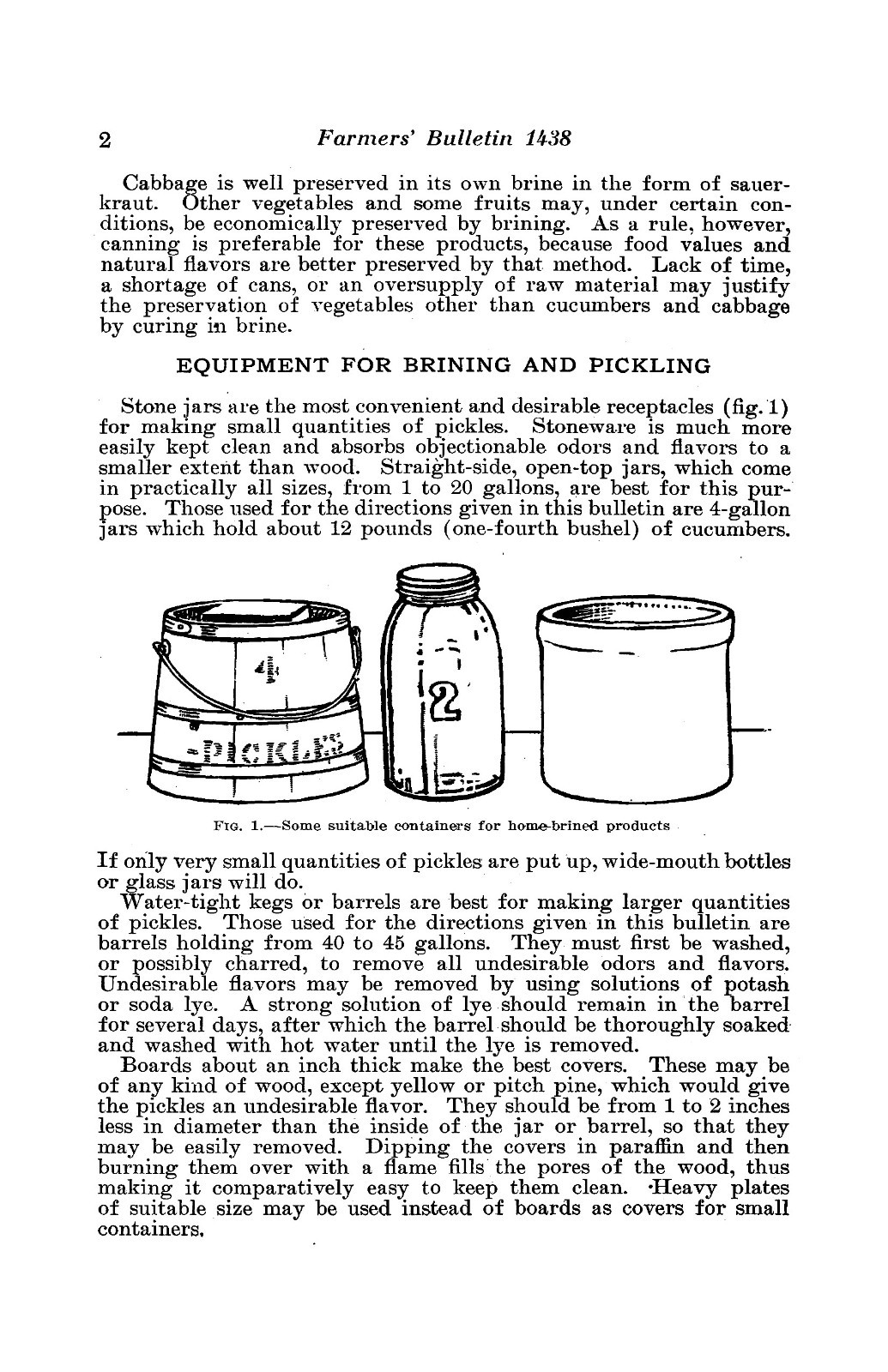 1924 Making Fermented Pickles USDA Farmers‘ Bulletin No. 1438 Cook Book 18 Pages