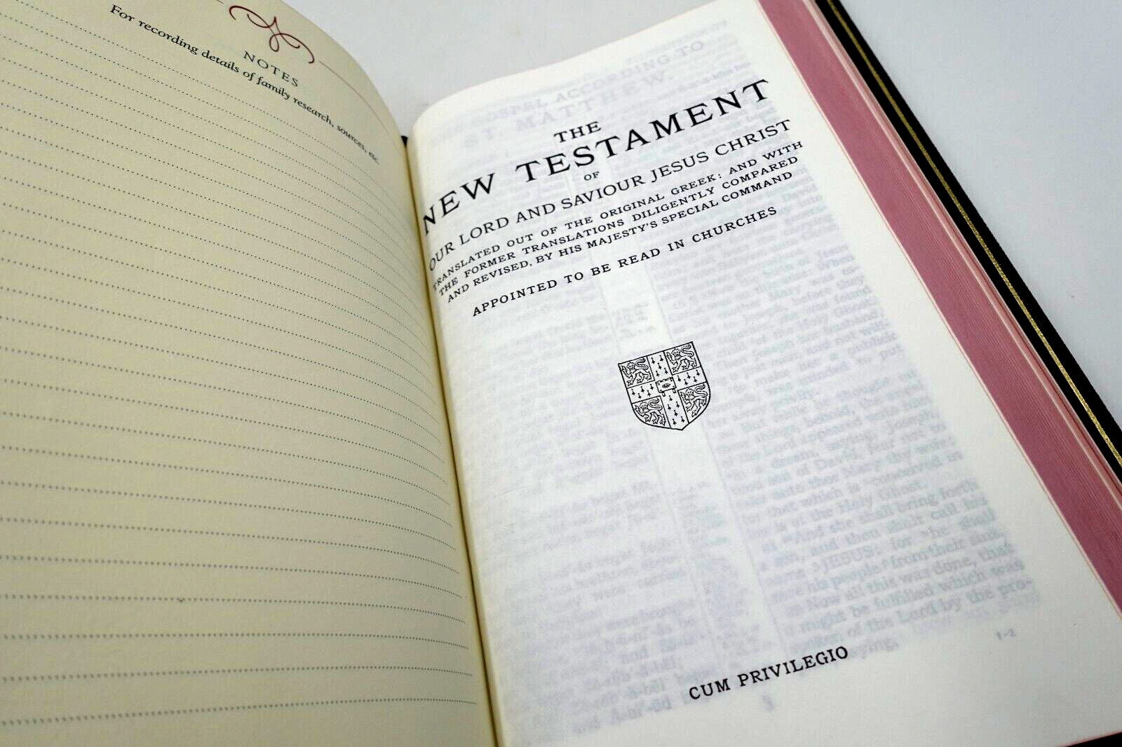RARE The Cambridge Family Bible Hardcover w/ Box *HAS FLAWS READ DESCRIPTION*