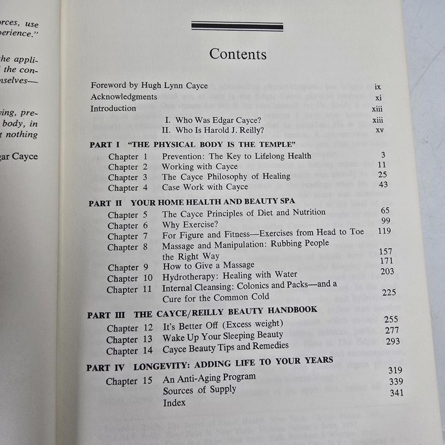 Edgar Cayce Handbook For Health Drugless Therapy Reilly Brod Black HC 1975 Vtg