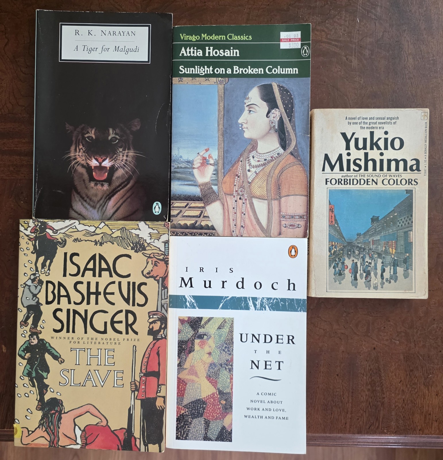 5 Literary Classics Lot Mishima Murdoch Narayan Hosain Singer Forbidden Colors