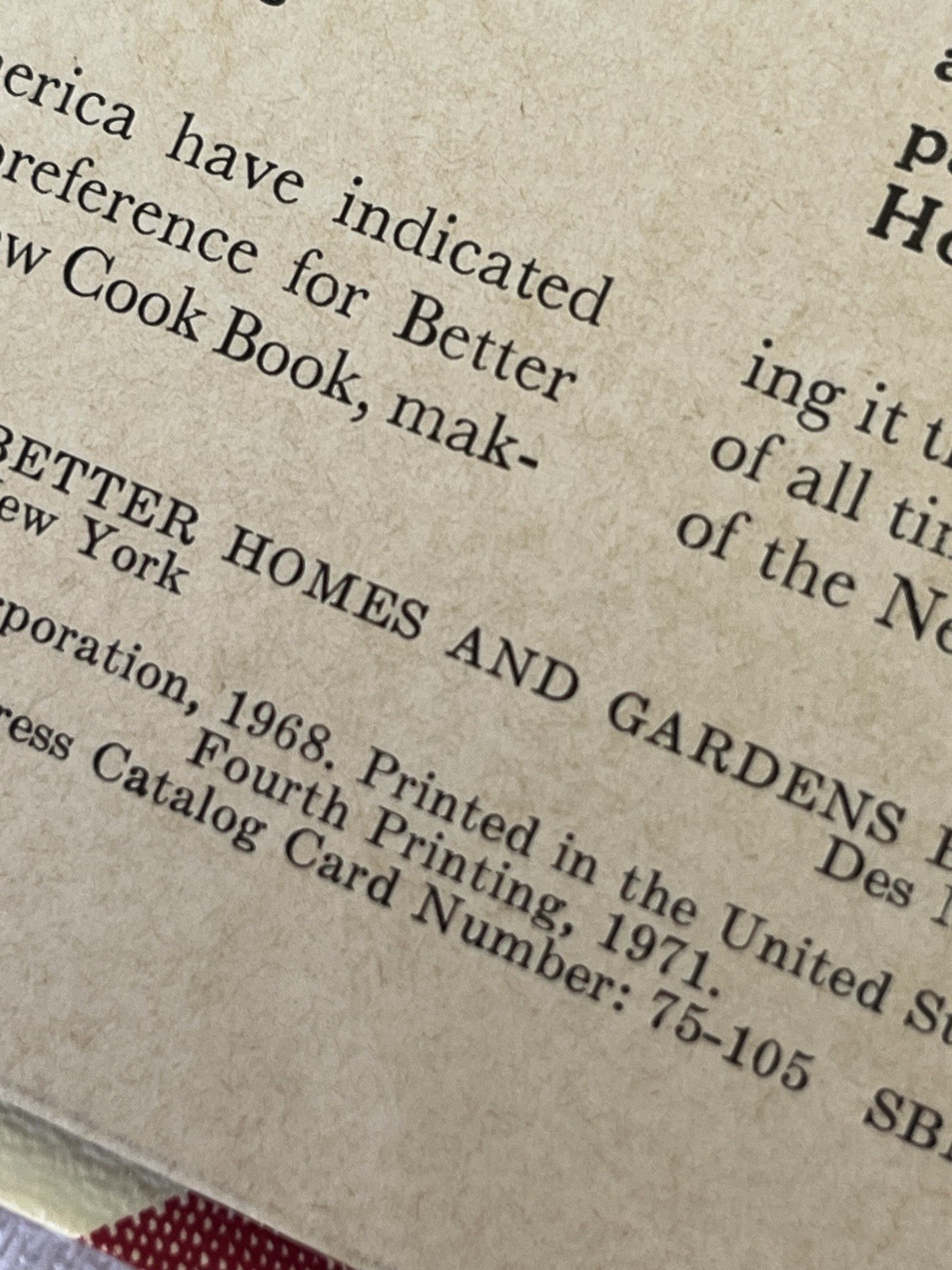 1971 Better Homes and Gardens New Cookbook Fourth Printing ~ 40 Pages Dividers