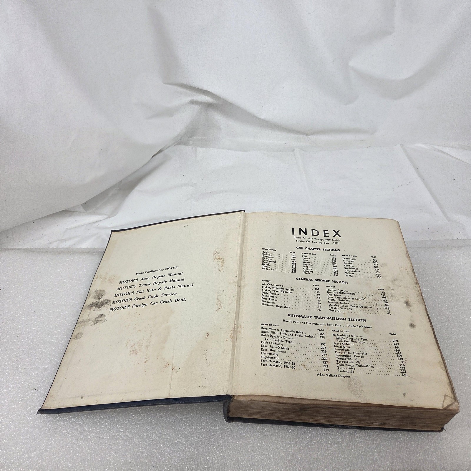 Vintage 1960 Motor’s Auto Repair Manual 23rd Edition Hardcover Car Repair Guide