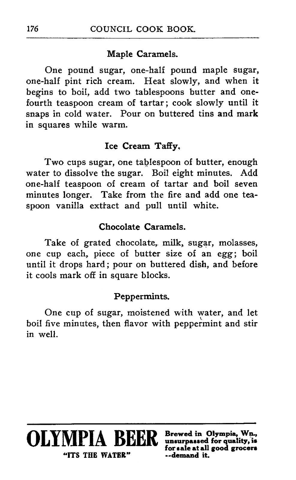 1909 The Council Cook Book By The Council Of Jewish Women 175 Pages