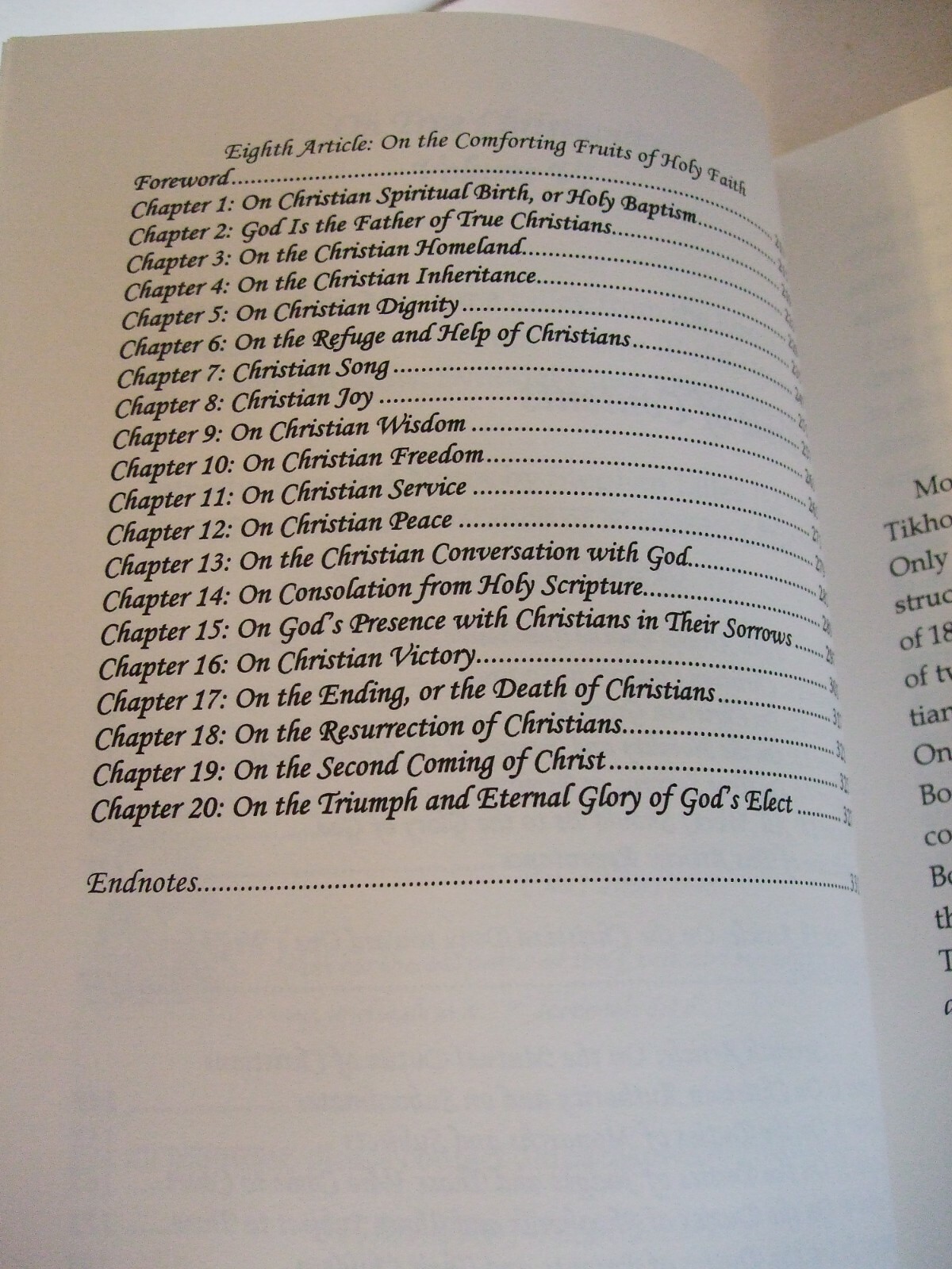 On True Christianity by St. Tikhon of Zadonsk. Volume 6. Newly Translated.