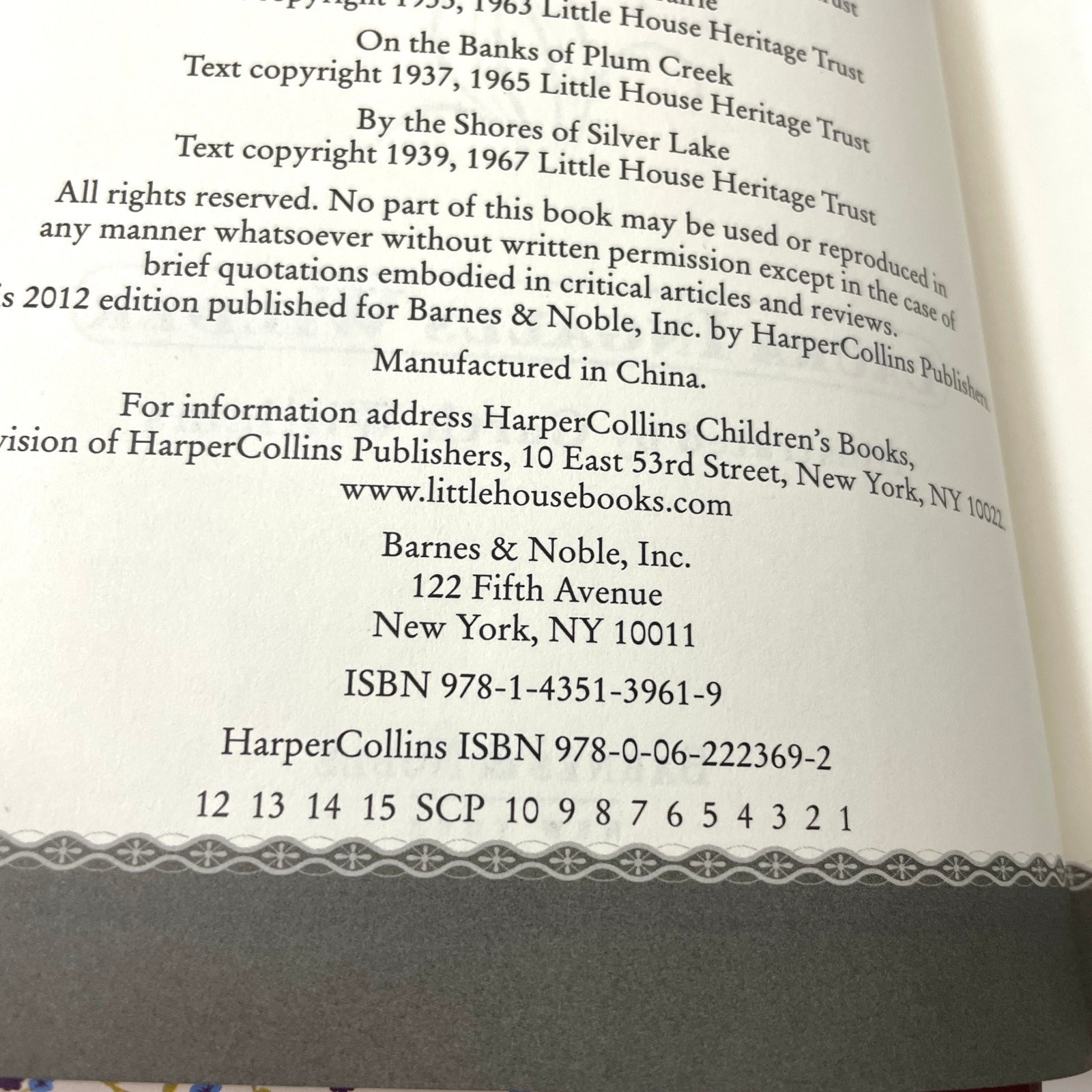 Little House The First Five Novels by Laura Ingalls Wilder – Leather B&N edition