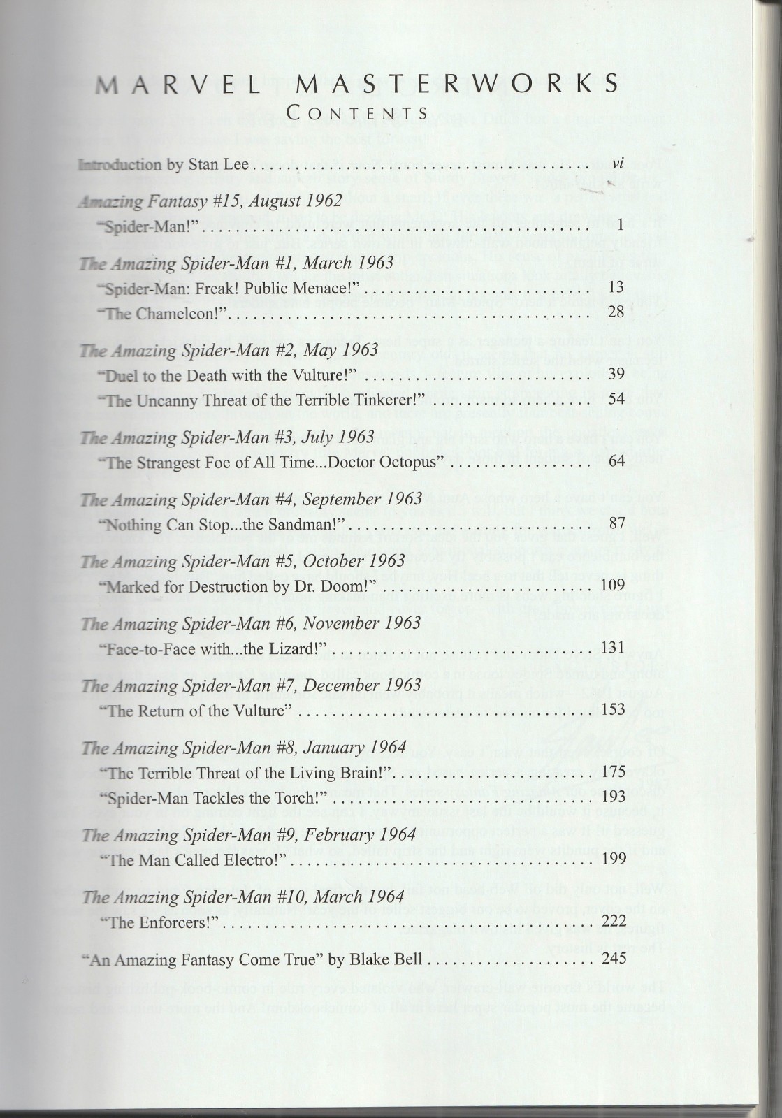 MARVEL MASTERWORKS: THE AMAZING SPIDER-MAN VOLUME 1 (By Stan Lee & Stev Ditko)