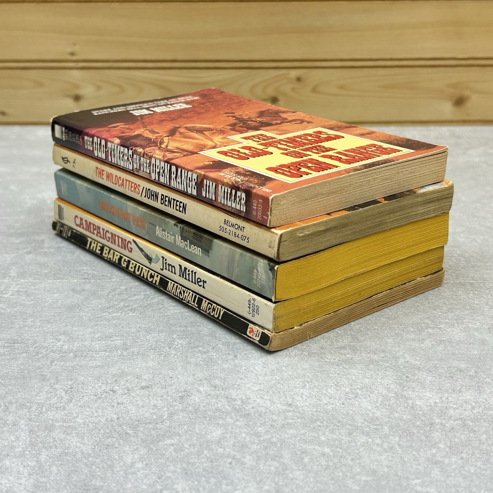 Lot of 5 Paperback Western Themed Novels Book Action Adventure American Frontier