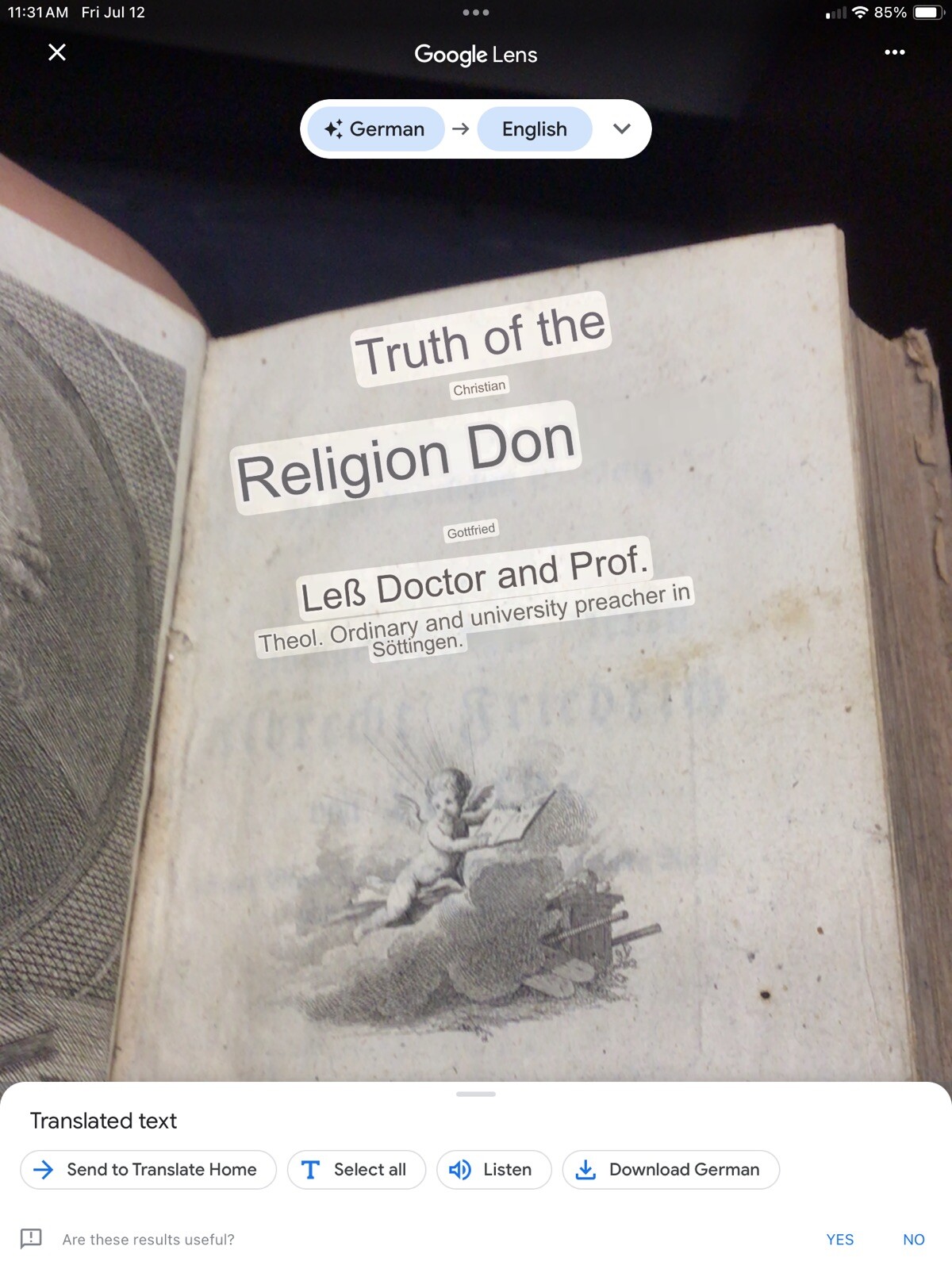 1776 Wahrheit der Christlichen Religion (Truth Of Christian Religion – G.Forster