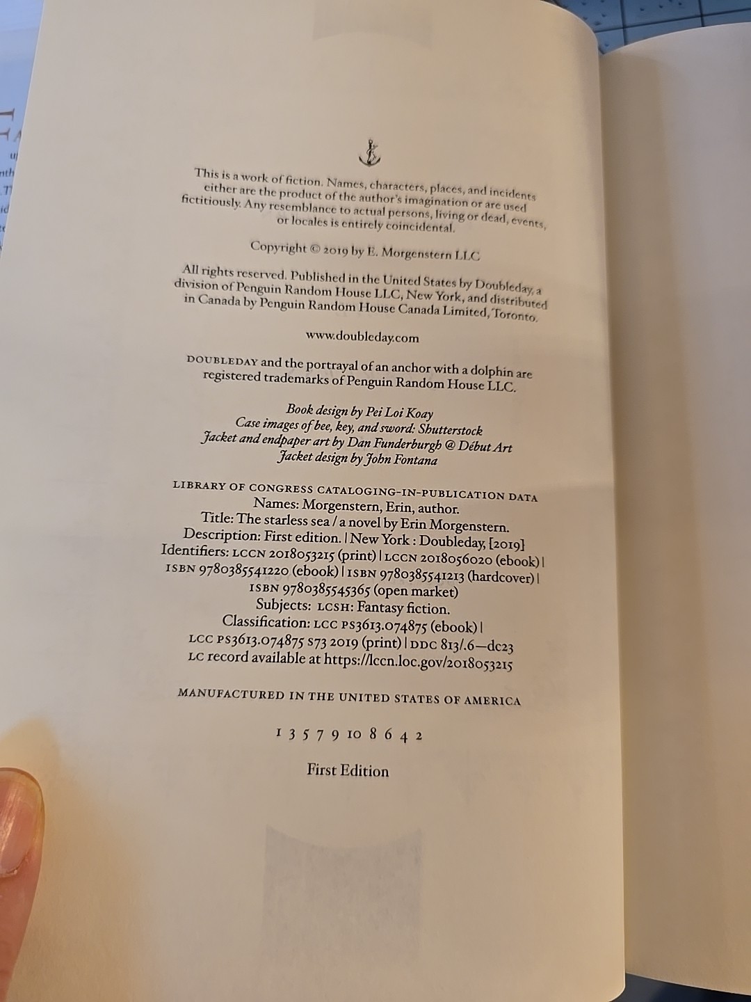 The Starless Sea By Erin Morgenstern Hardcover First Edition 2019