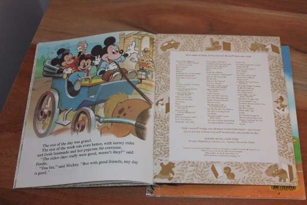 New Vintage Little Golden Book Mickey Mouse Heads for the Sky & Those were Days