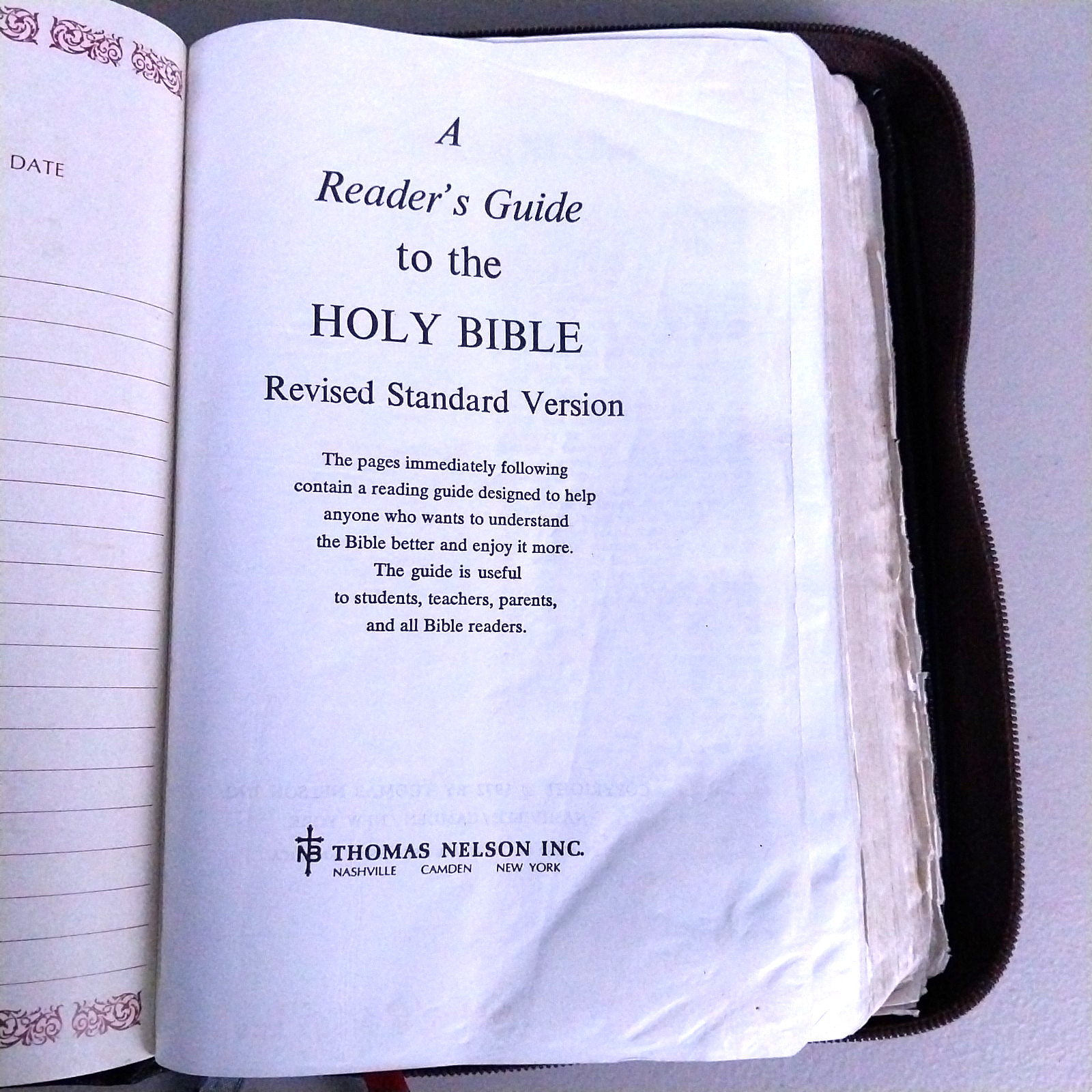 Holy Bible Red Letter Revised Standard Version – 1972 Nelson 4807 Second Edition