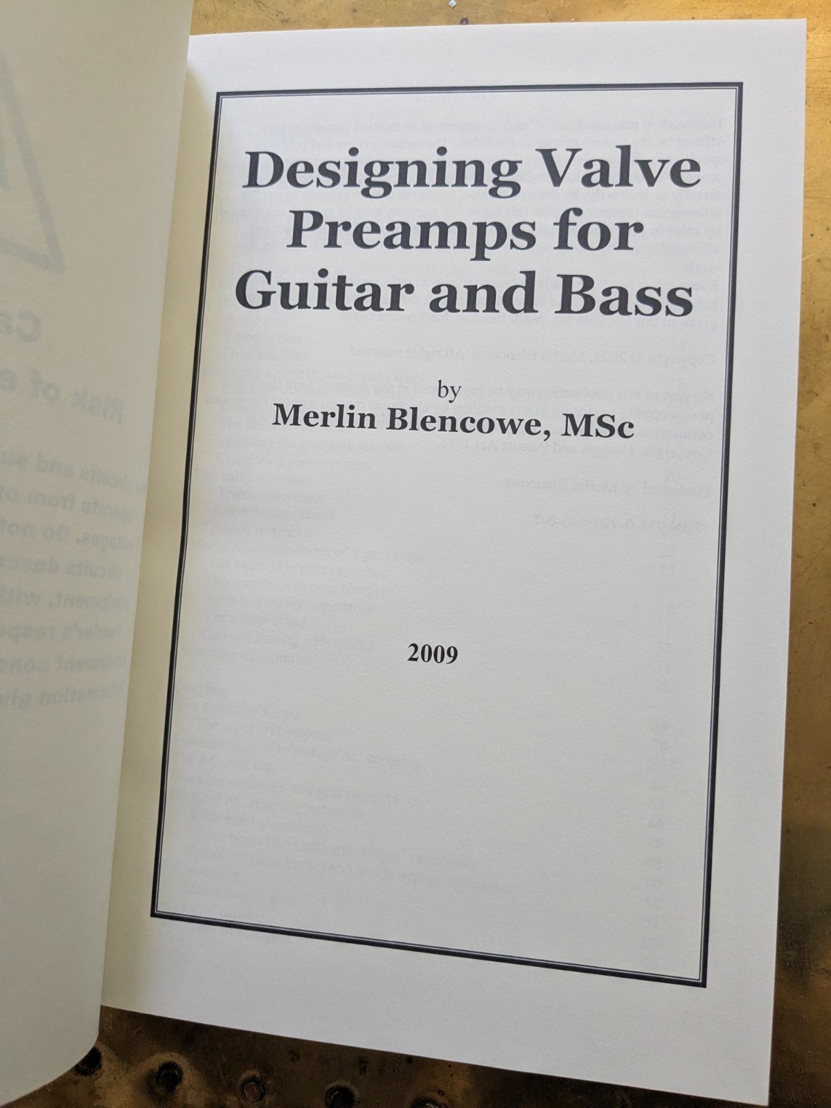 Designing Tube Preamps for Guitar and Bass Book, Merlin Blencowe Fender Marshall