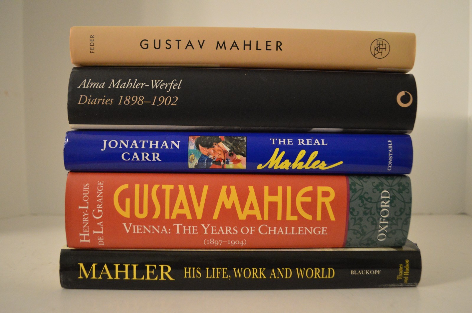 5 HC Lot of Gustav Mahler Books Life Vienna The Real Alma Mahler Werfel Crisis